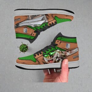 aot mikasa ackerman anime shoes custom jordan sneaker boots 1 wyfggx