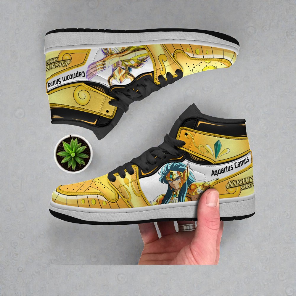 capricorn shura x aquarius camus anime shoes ss custom jordan sneaker boots 2 iortsu