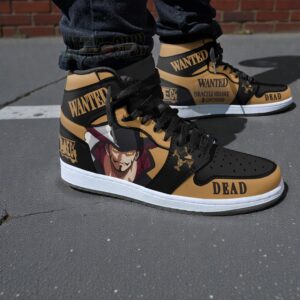 dracule mihawk wanted custom shoes one piece anime jordan sneaker boots 1 vhqsev