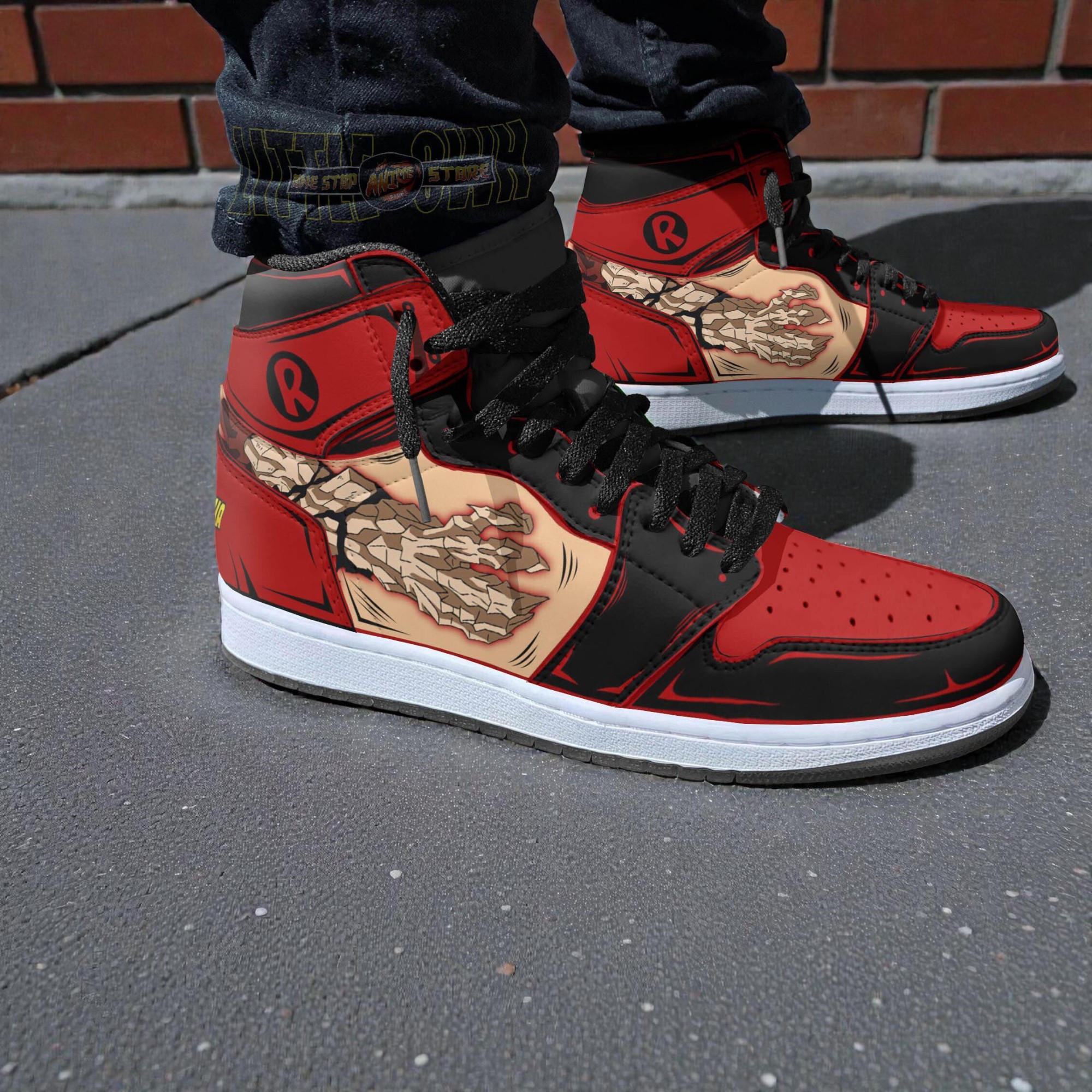 eijiro kirishima anime shoes my hero academia custom jordan sneaker boots strongarm 2 l2lpai