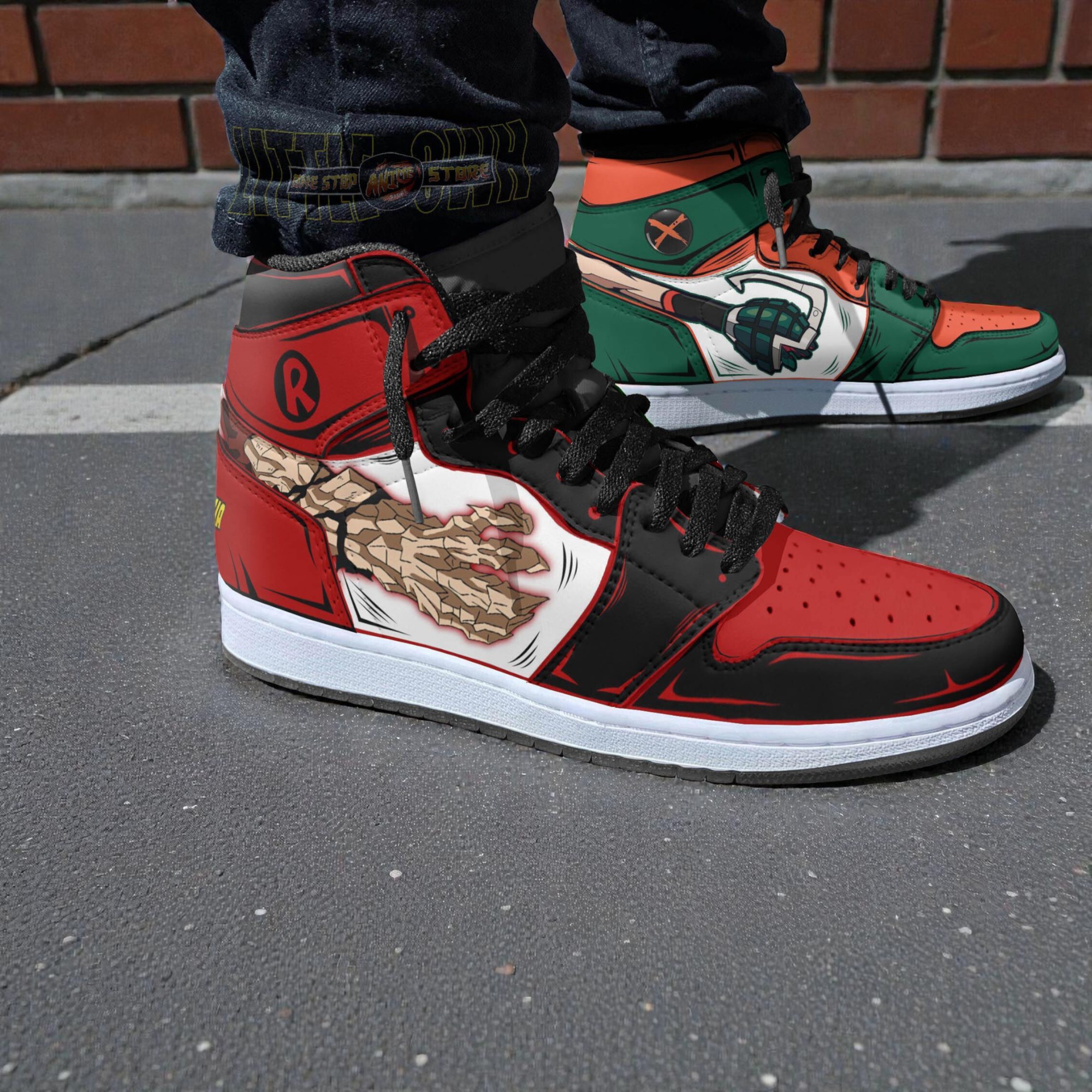 eijiro x katsuki anime shoes my hero academia custom jordan sneaker boots 2 t9oulj