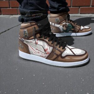 eren jaeger custom 3d shoes attack on titan anime jordan sneaker boots 1 v9lmiy