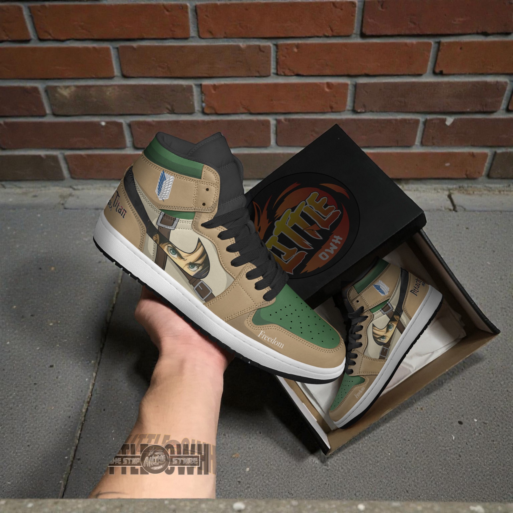 eren yeager shoes custom attack on titan anime jordan sneaker boots 2 zhhlbe