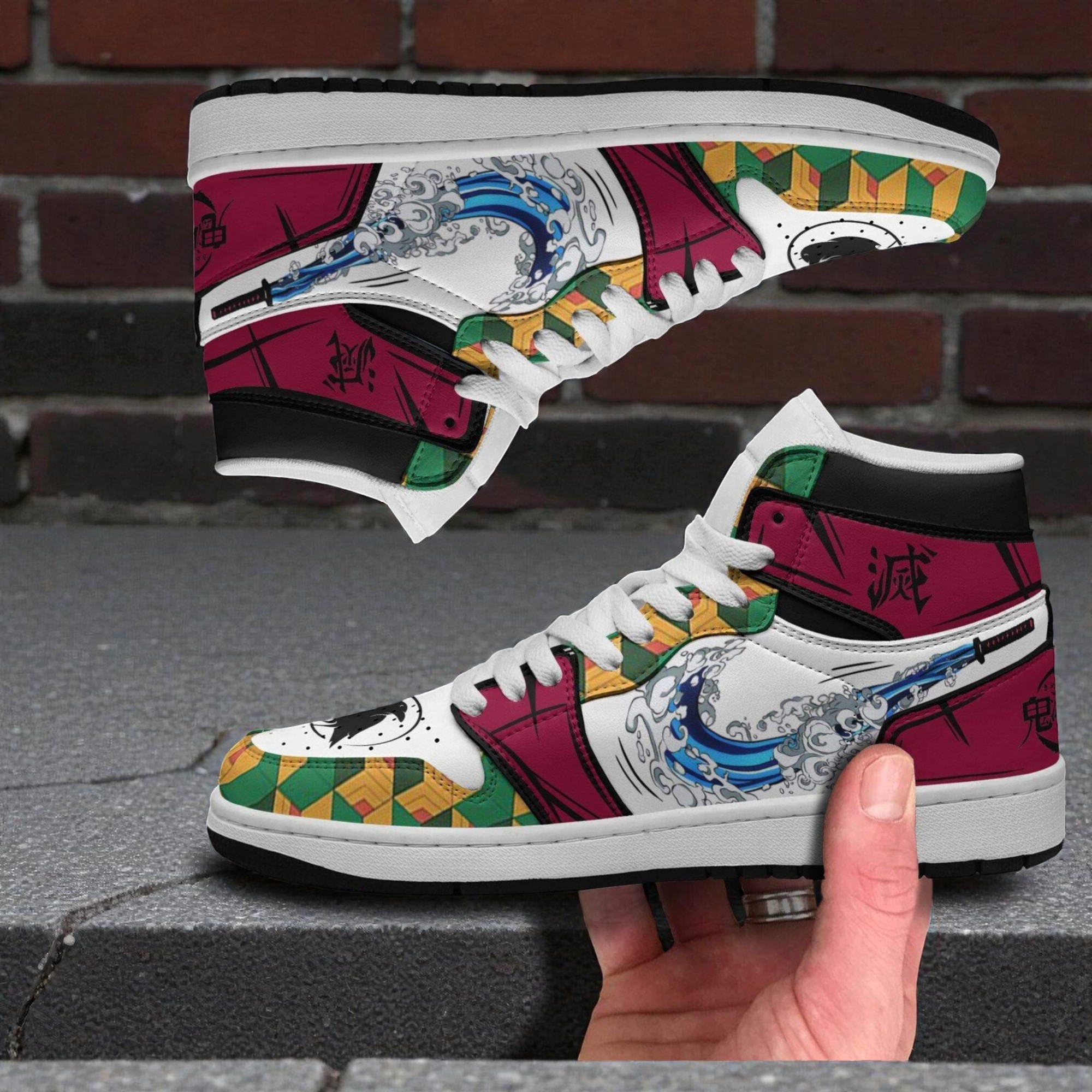 giyu tomioka shoes custom kimetsu no yaiba anime boot sneakers 2 mpmvuj