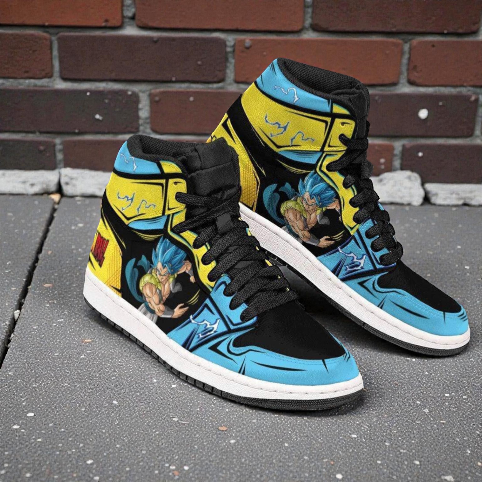 gogeta shoes super saiyan blue custom anime dragon ball jordan sneaker boots 2 mncawn