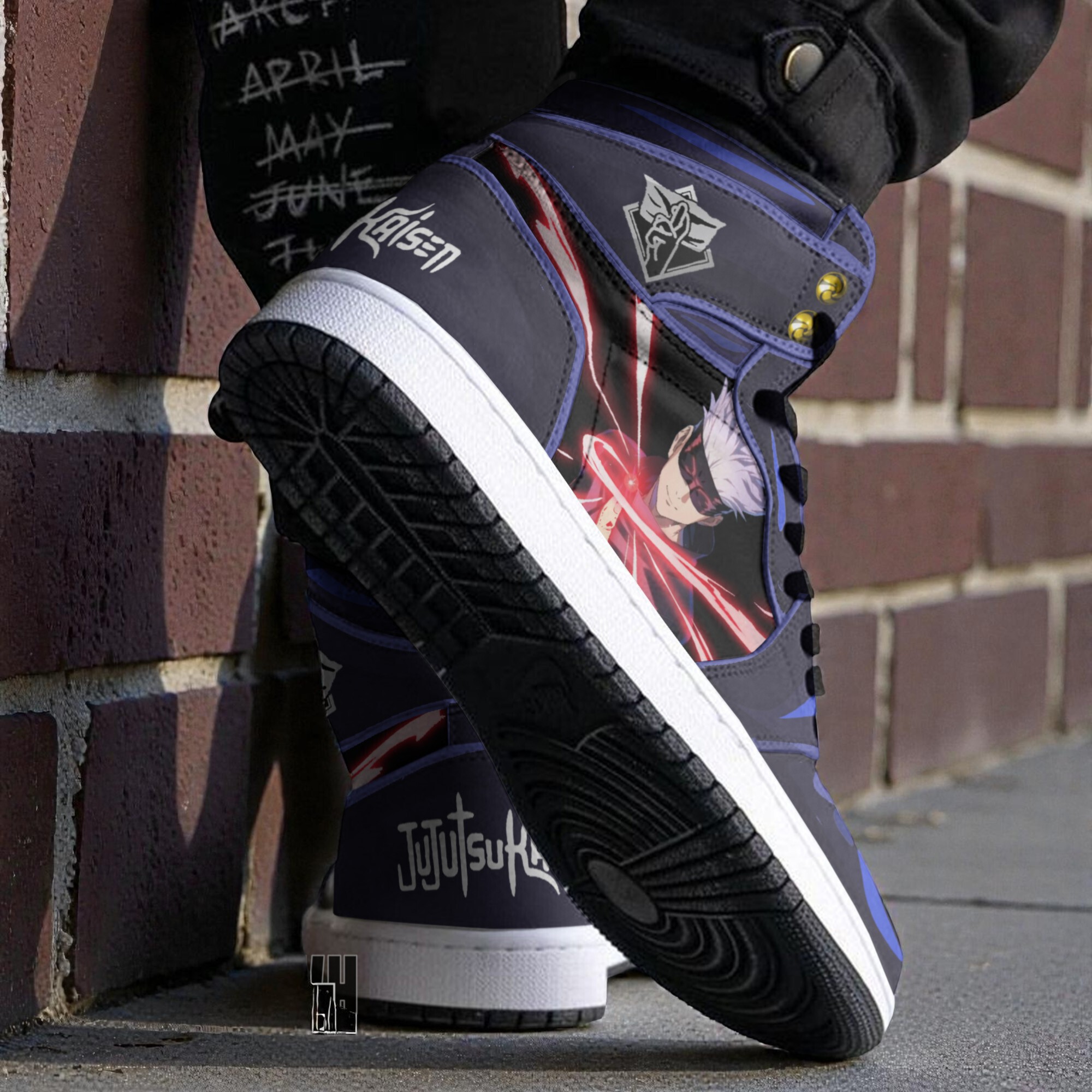 gojo satoru custom 3d shoes anime jujutsu kaisen jordan sneaker boots 2 bd09mf