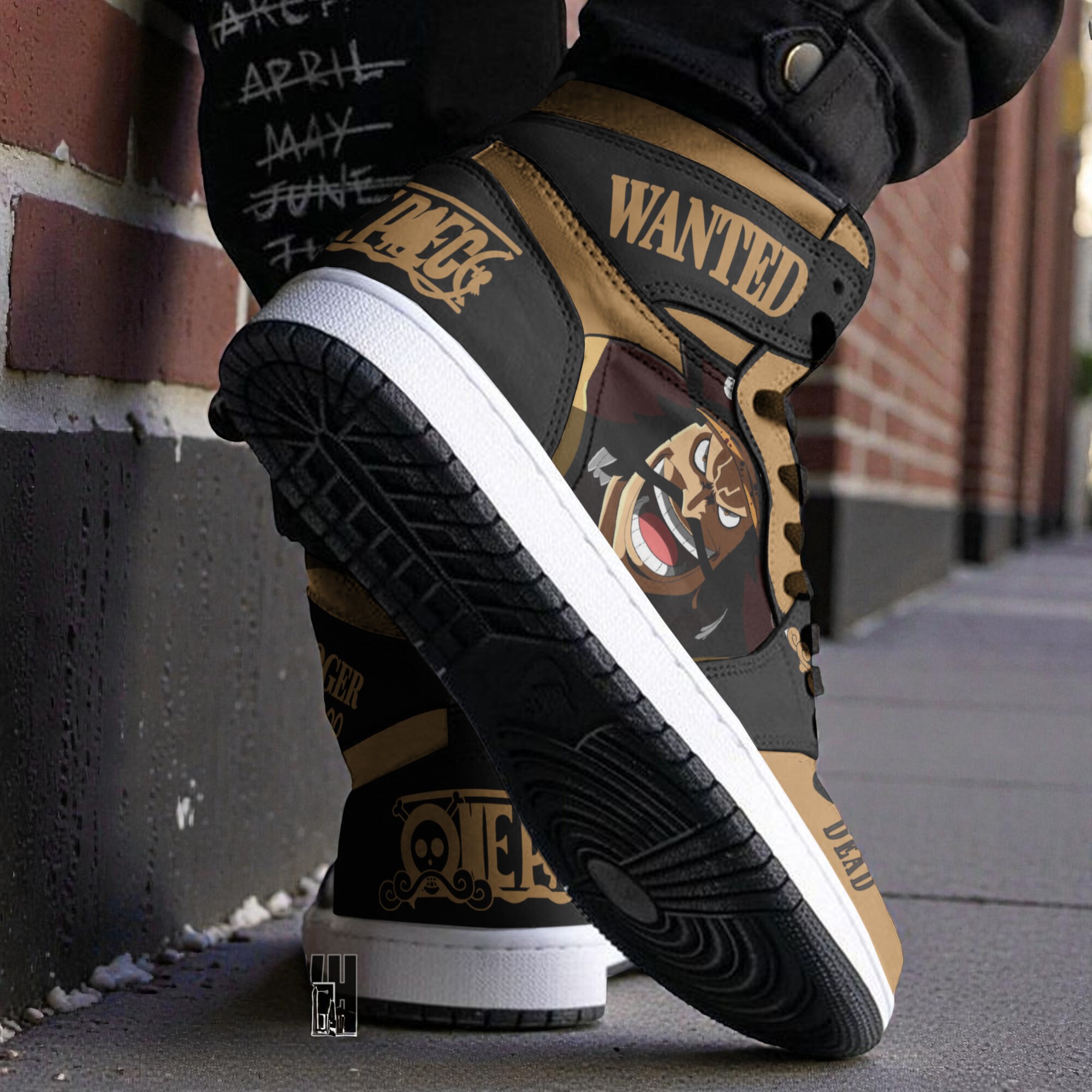 gol d roger wanted boot sneakers custom one piece anime shoes 2 alboqx