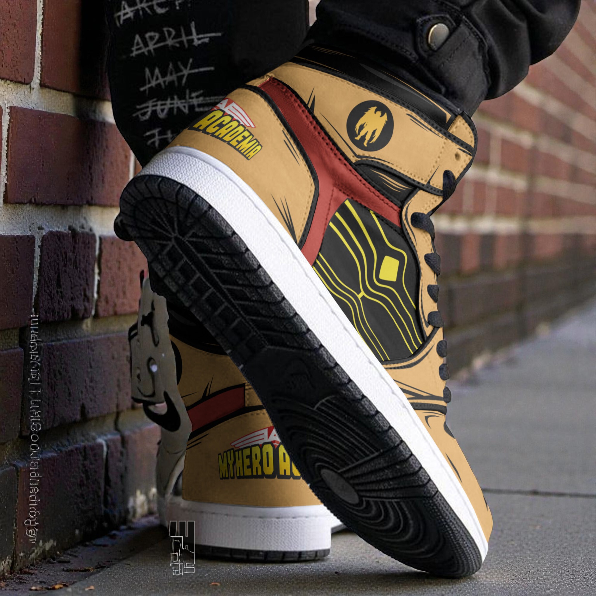 hawks uniform cosplay shoes keigo takami my hero academia anime jordan sneaker boots 2 pj1cle