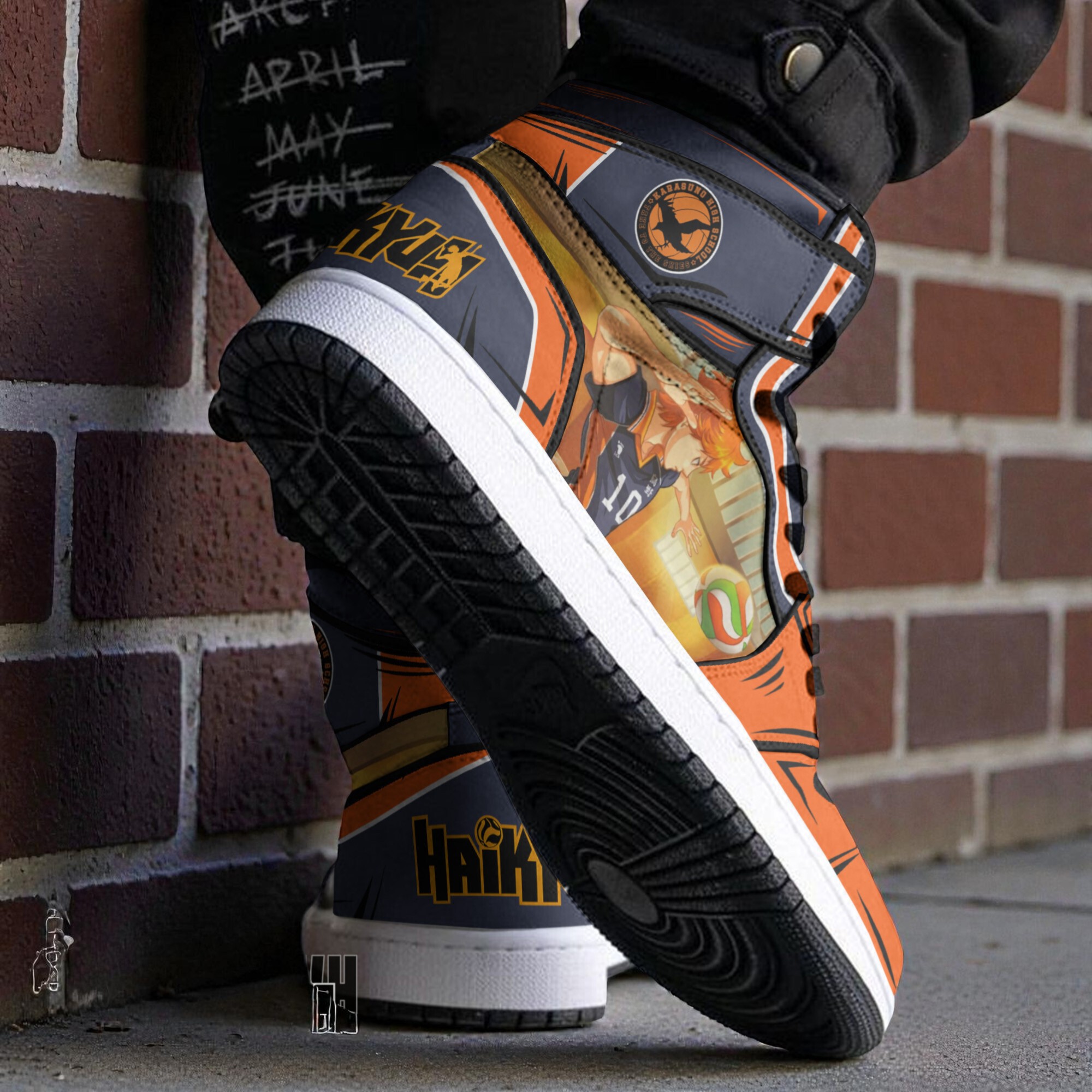 hinata shouyou jordan sneaker boots karasuno high haikyuu anime custom shoes 2 cq8ekj