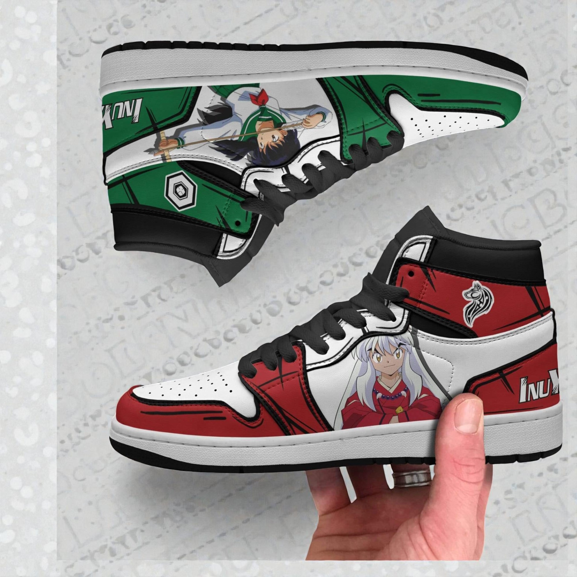 inuyasha x kagome boot sneakers custom inuyasha anime shoes 2 rwysjd