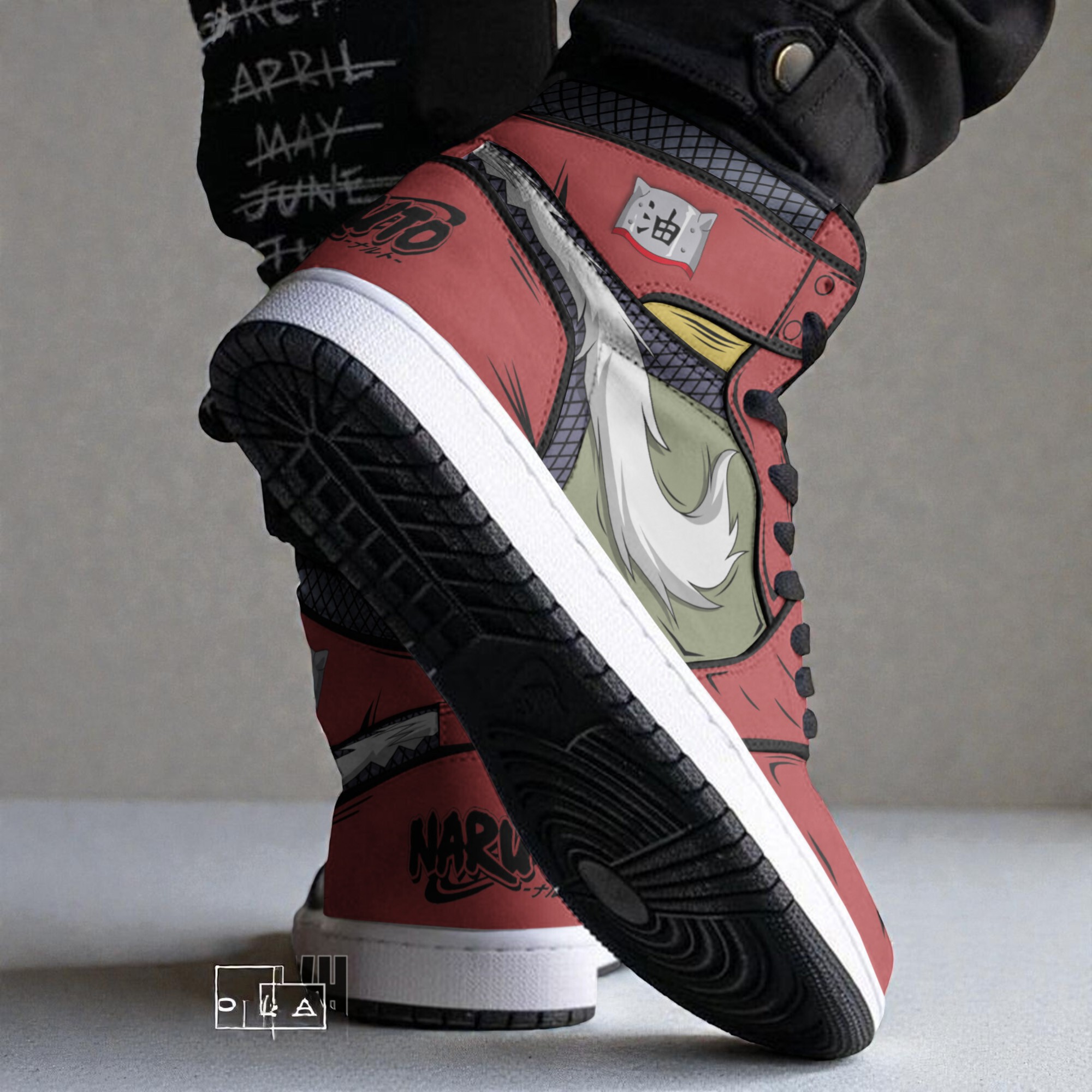 jiraiya unifrom cosplay shoes naruto anime custom jordan sneaker boots 2 w61t1a