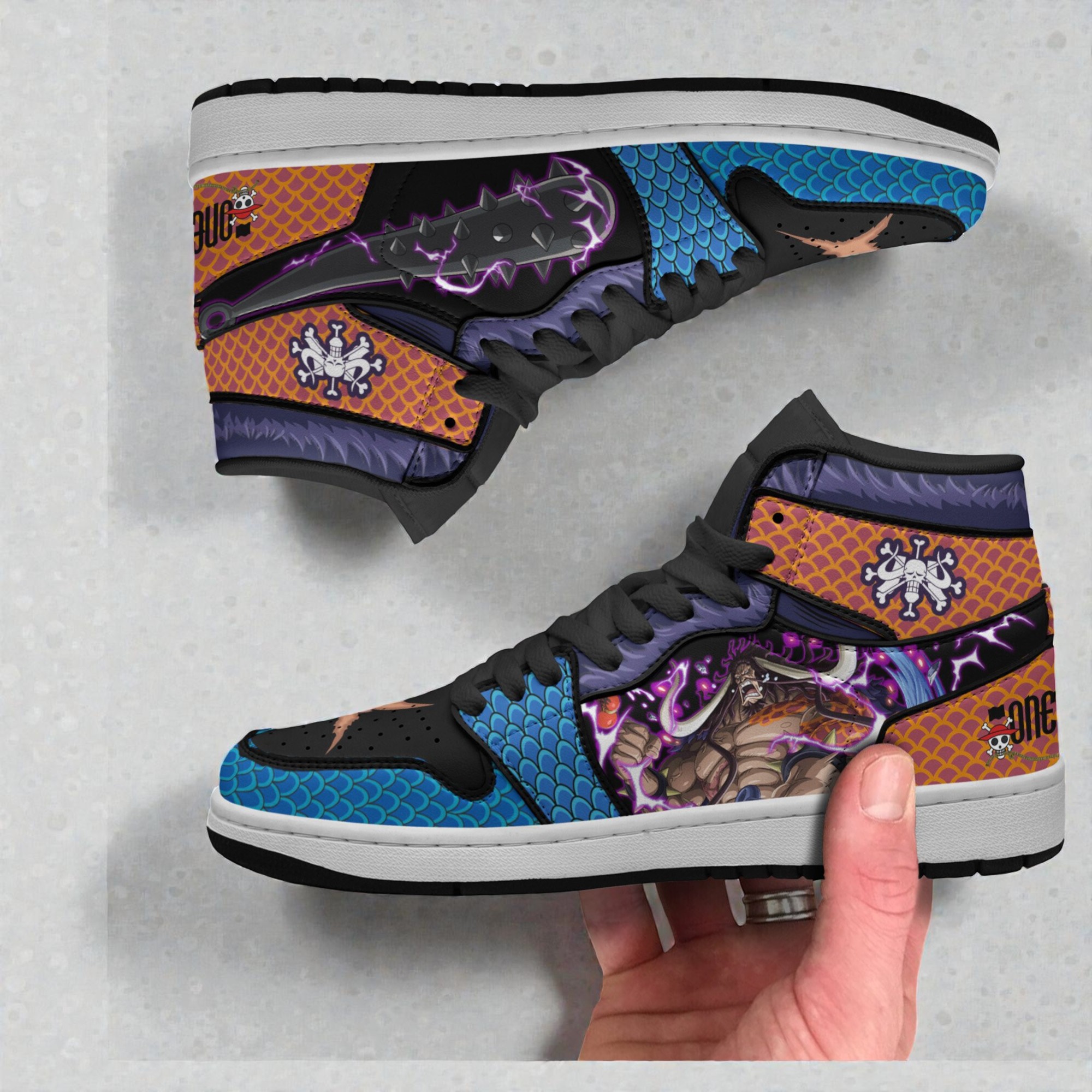 kaidou anime shoes custom one piece jordan sneaker boots 2 yhihhz