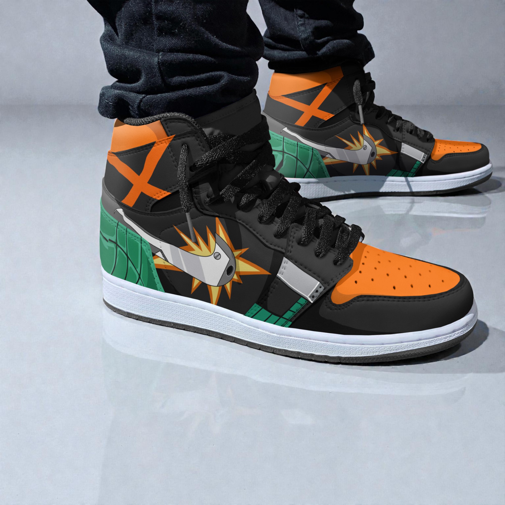 katsuki bakugo shoes custom my hero academia anime jordan sneaker boots 2 vafcvm