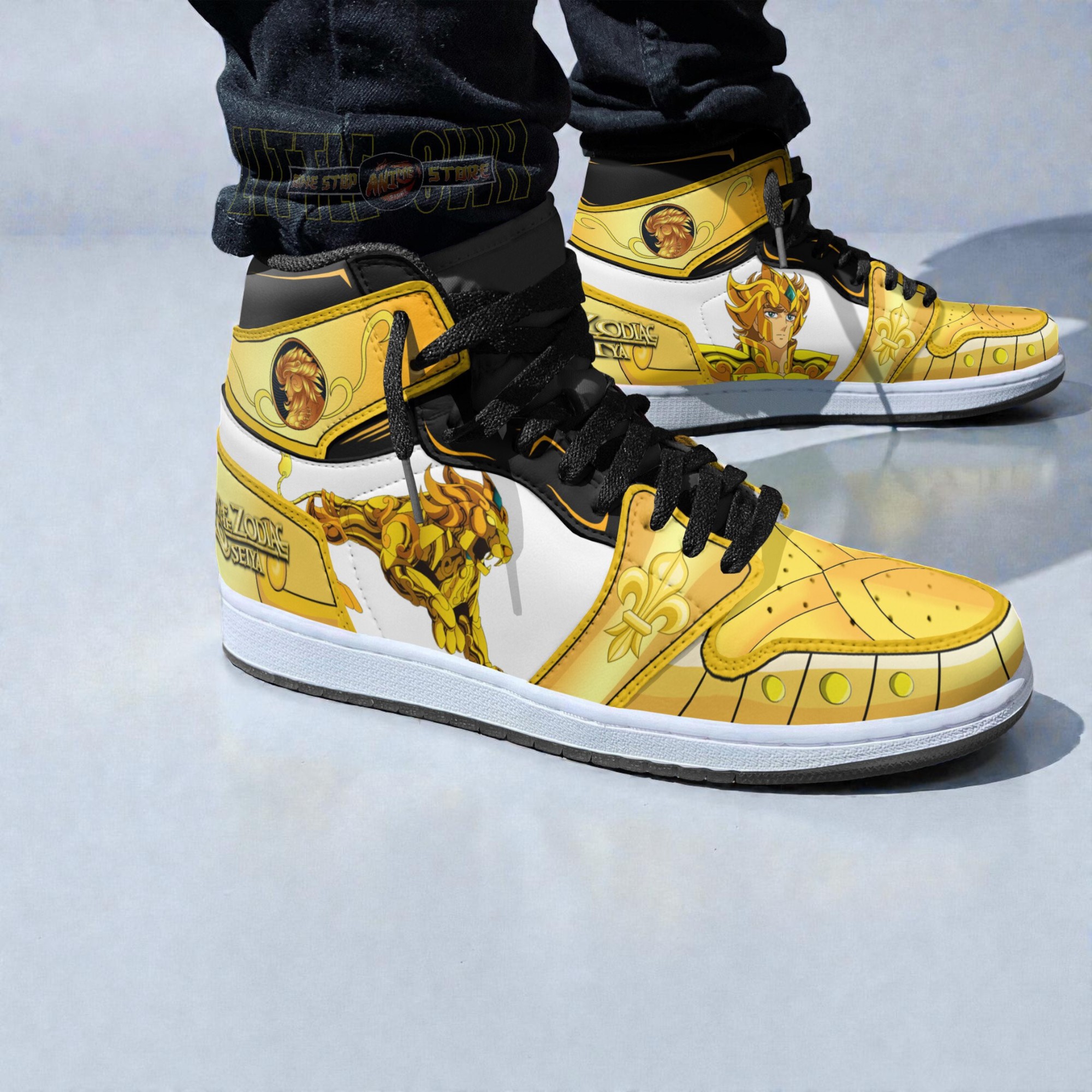 leo aiolia anime shoes ss custom boot sneakers 2 fvxydy