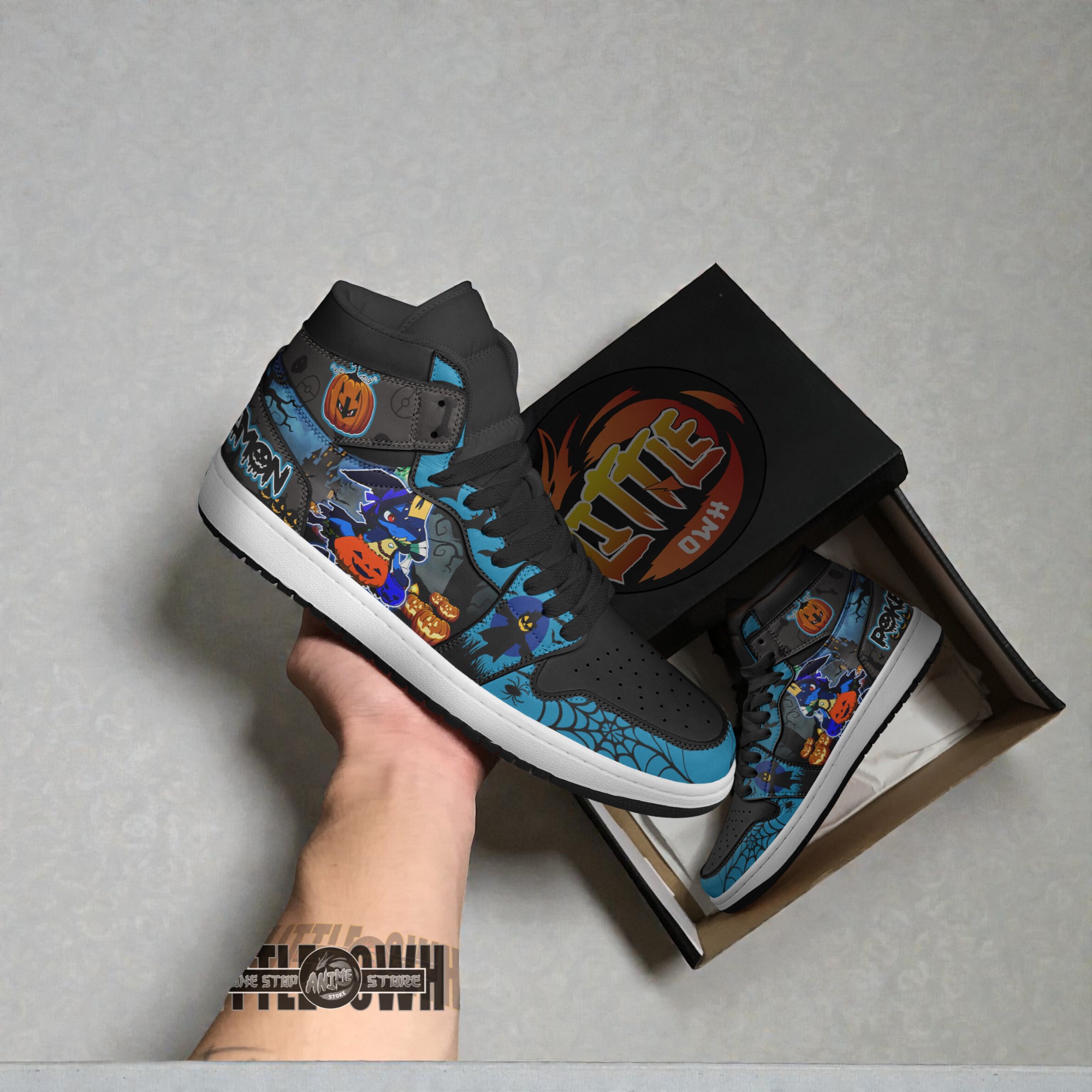 lucario pokemon halloween shoes custom anime jordan sneaker boots 2 fcir75
