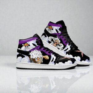 luffy gear 5 shoes custom one piece anime boot aj1 sneakers 1 usjgvf