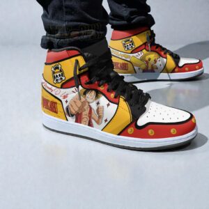 luffy x pikachu custom pokemon jordan sneaker boots one piece anime shoes 1 wfqtpi