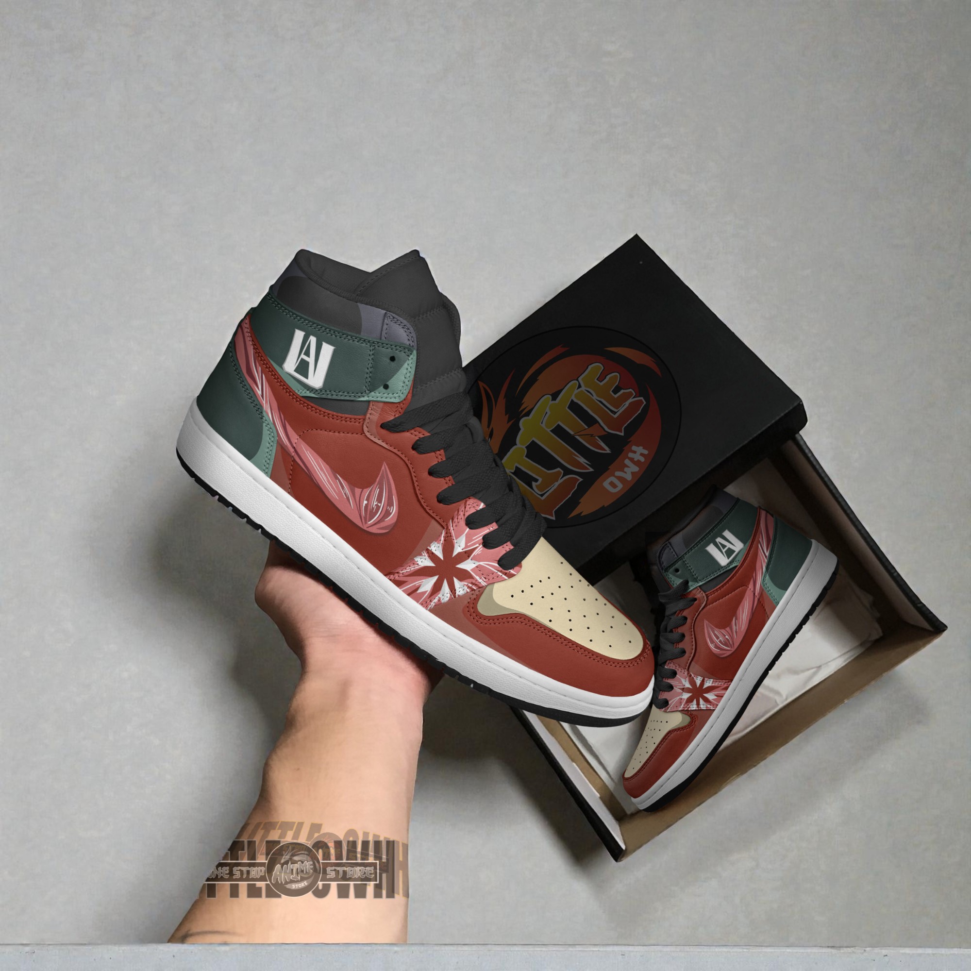 muscular shoes custom my hero academia anime jordan sneaker boots 2 npow3e