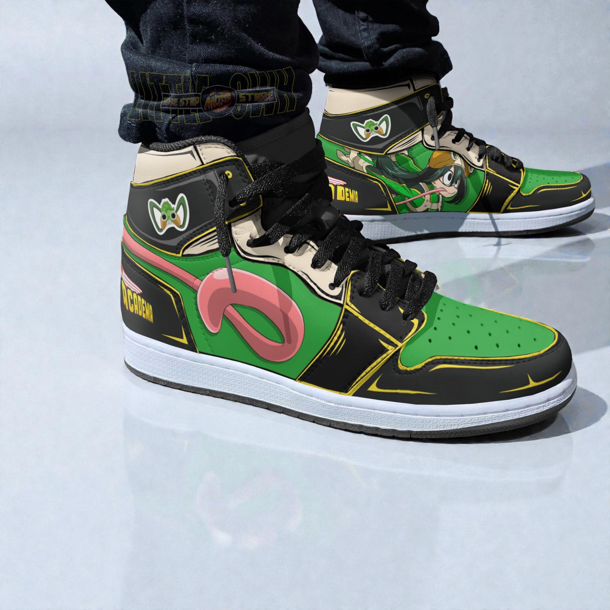 my hero academia tsuyu asui shoes custom anime jordan sneaker boots 2 ccnr6y