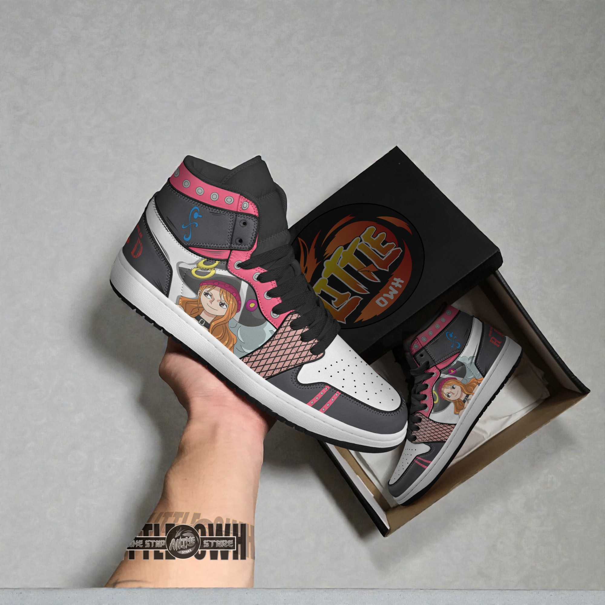 nami sneakers custom one piece anime boot sneakers 2 m63oia
