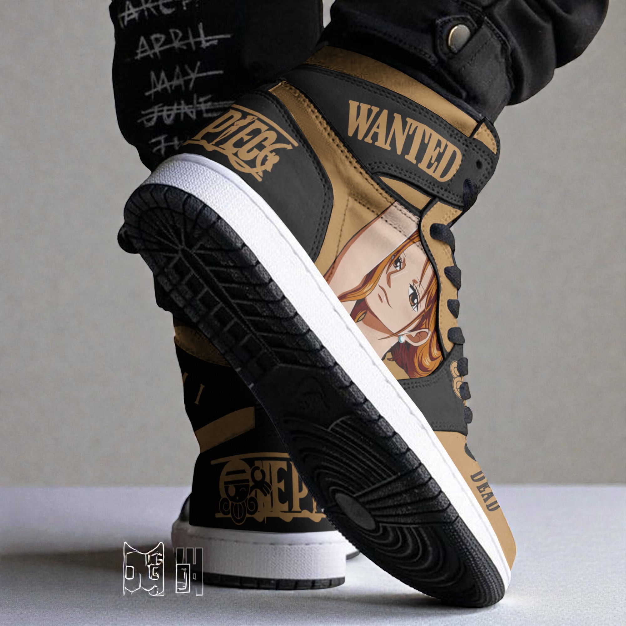 nami wanted custom jordan sneaker boots one piece anime shoes 2 wdno0b