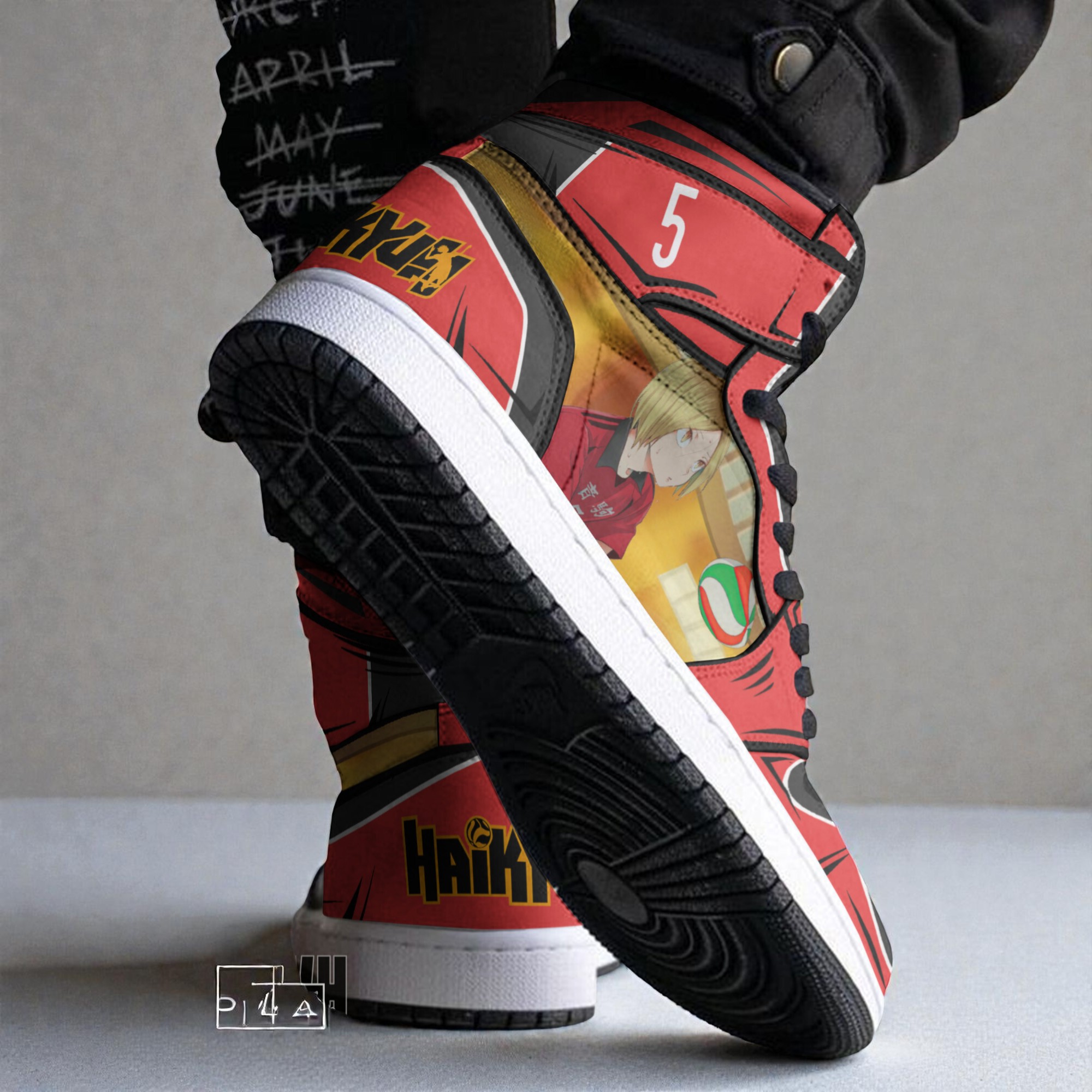 nekoma high haikyuu boot sneakers custom anime kenma kozume shoes 2 qdayue