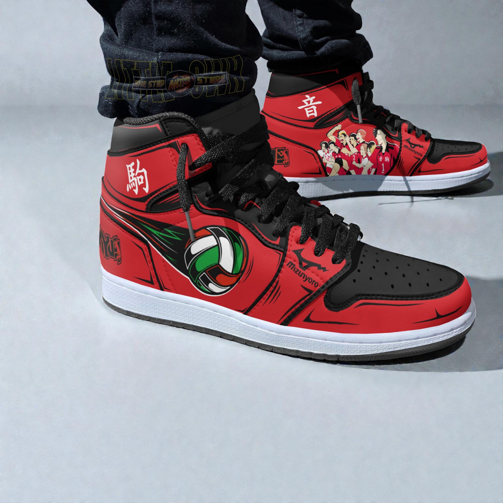 nekoma high shoes custom haikyuu team anime jordan sneaker boots 2 mabs66