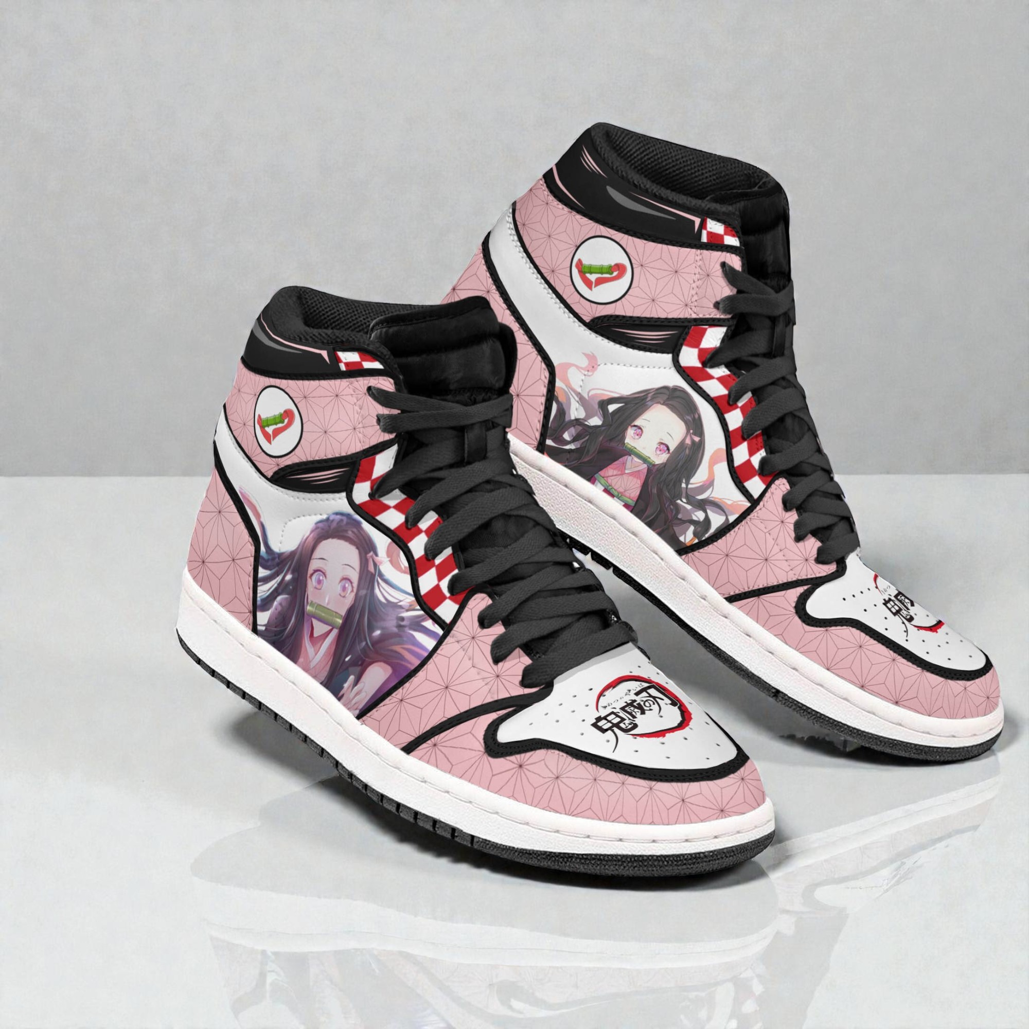 nezuko kamado shoes custom kimetsu no yaiba anime boot sneakers 2 mbks73