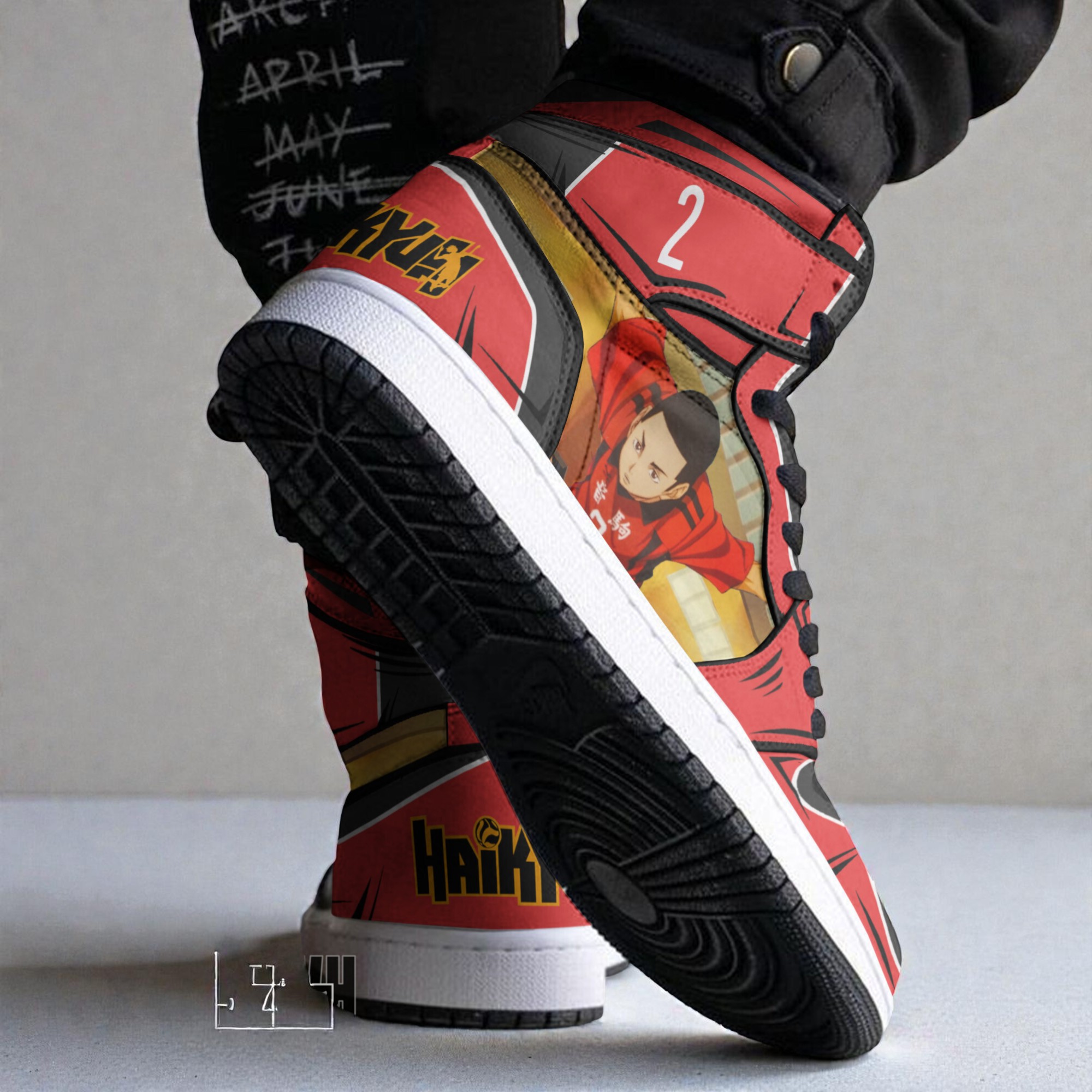 nobuyuki kai nekoma high haikyuu jordan sneaker boots custom anime shoes 2 vtjlbj