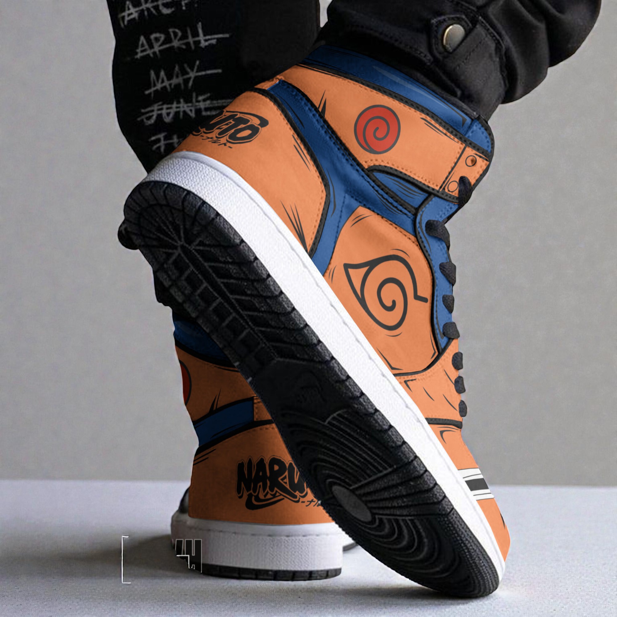 nrt kid unifrom cosplay jordan sneaker boots naruto custom shoes 2 zya8cu