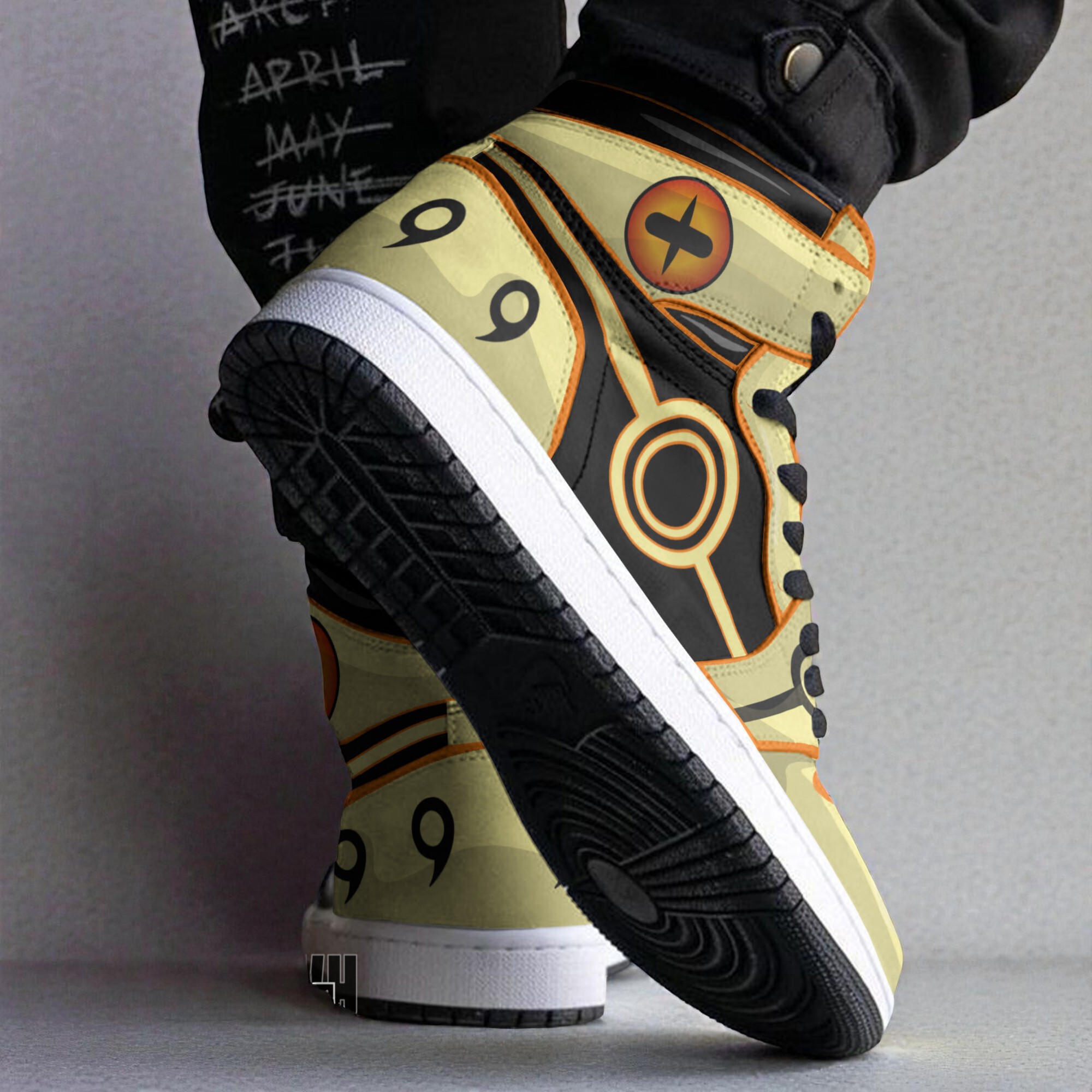 nrt nine tail mode custom 3d shoes naruto anime jordan sneaker boots 2 qidhza