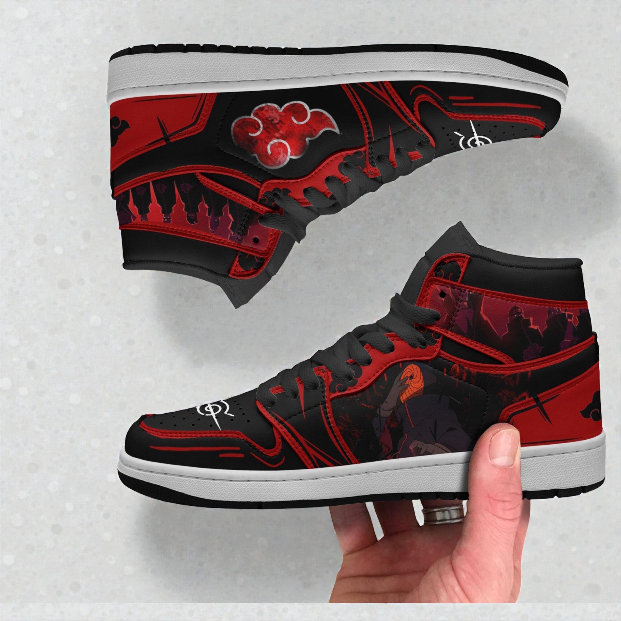 obito akatsuki jordan sneaker boots custom naruto anime shoes 2 vq7xft