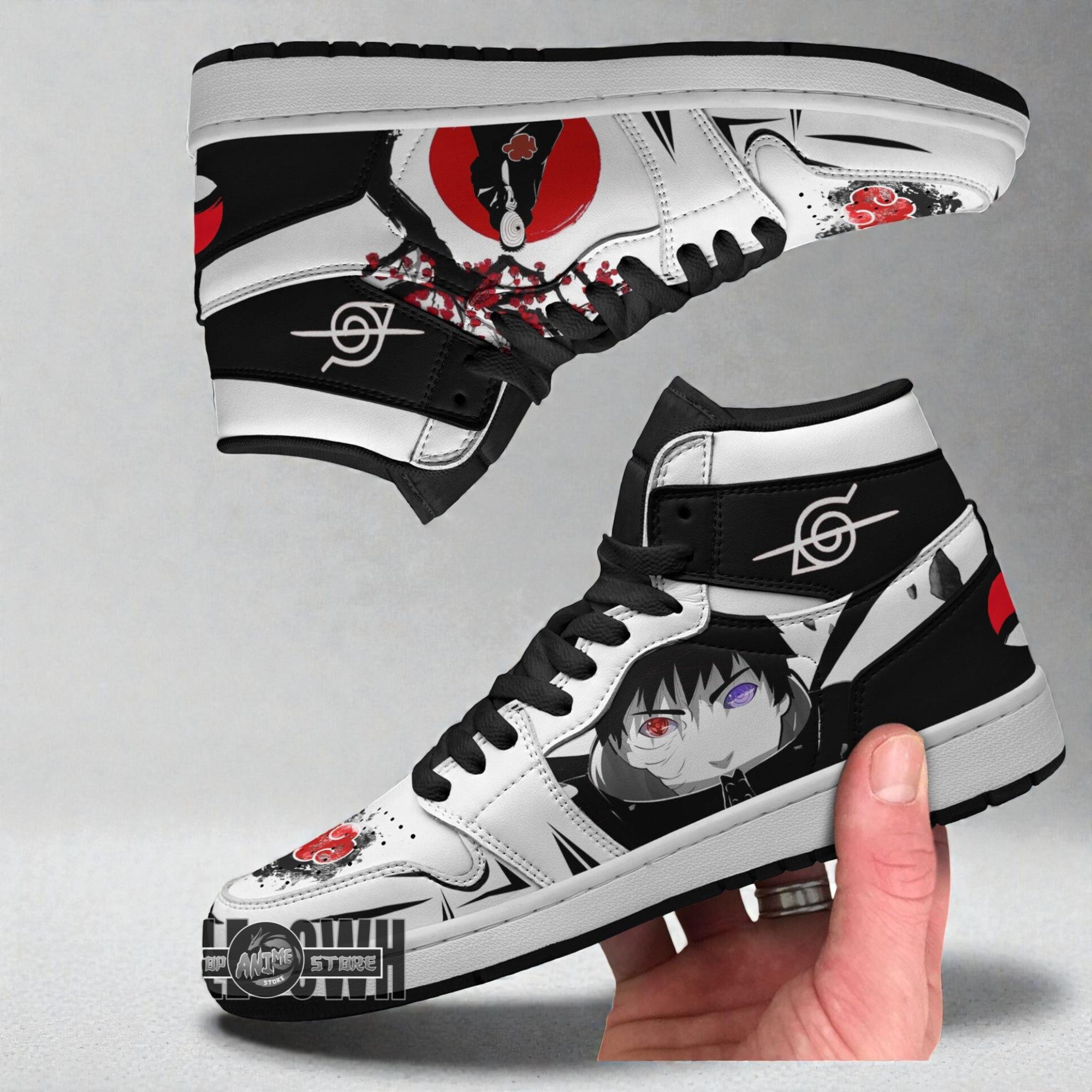 obito uchiha shoes custom anime naruto jordan sneaker boots 2 crmdnm