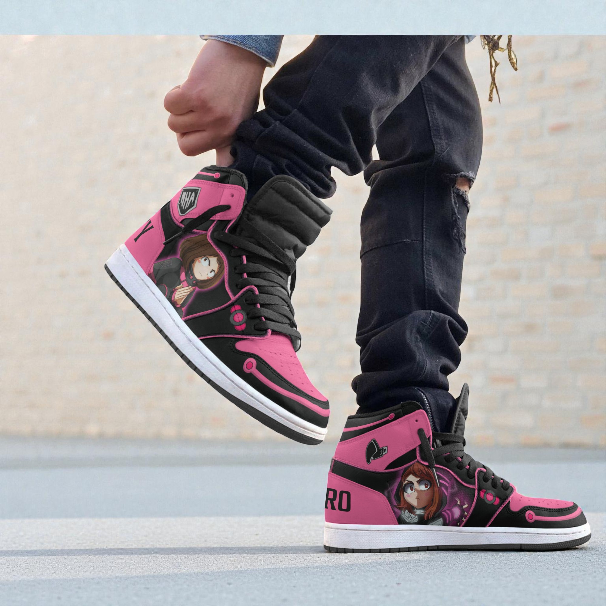 ochaco uraraka sneakers custom my hero academia musketeers anime boot sneakers 2 np2at9