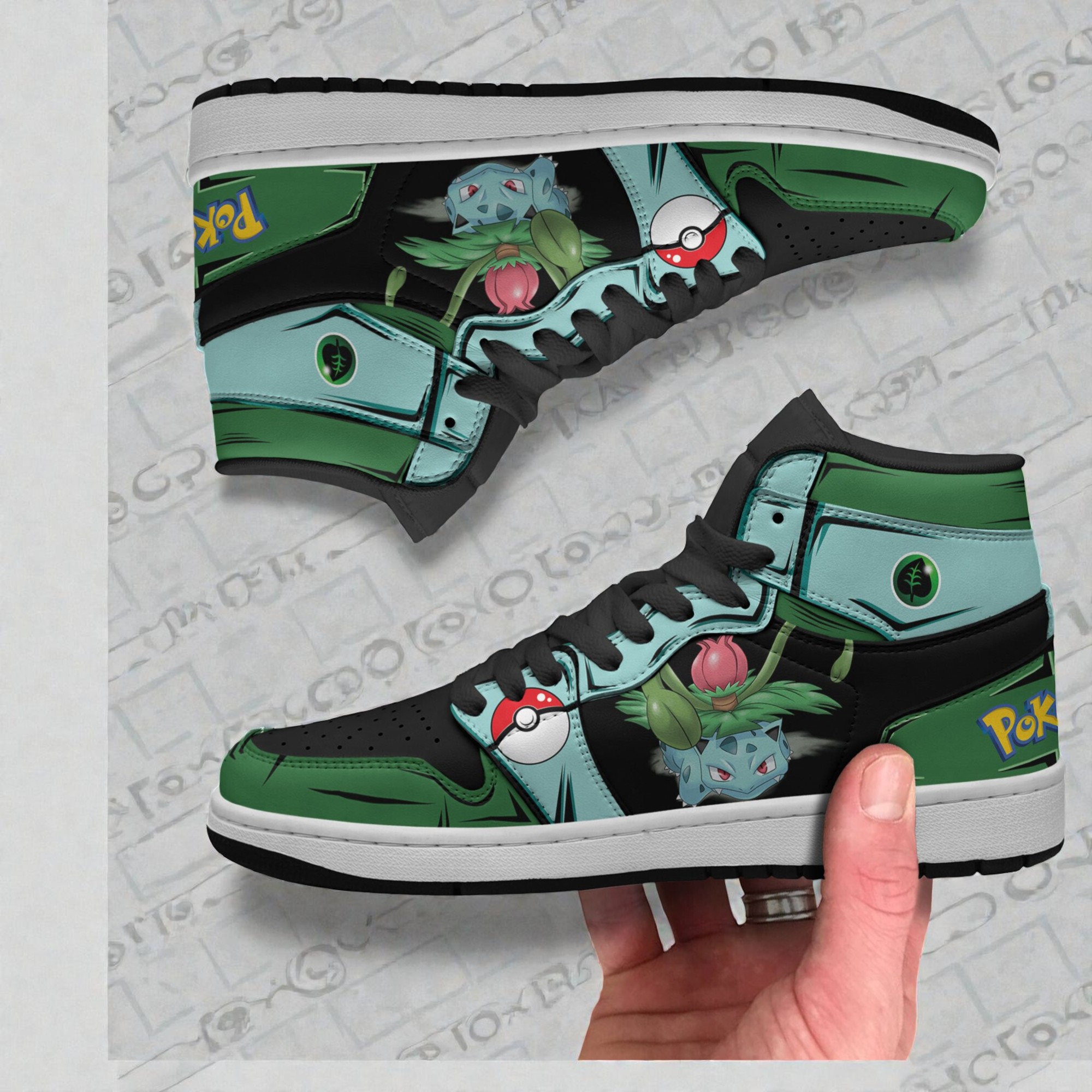 pkm bulbasaur shoes custom anime jordan sneaker boots 2 zlxx0a