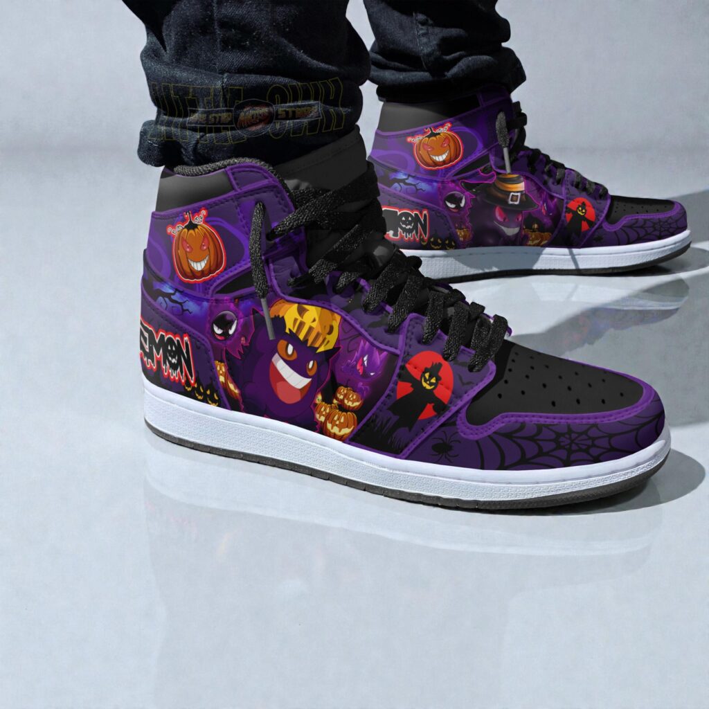 pkm gengar halloween shoes custom anime boot sneakers 1 mkysr2
