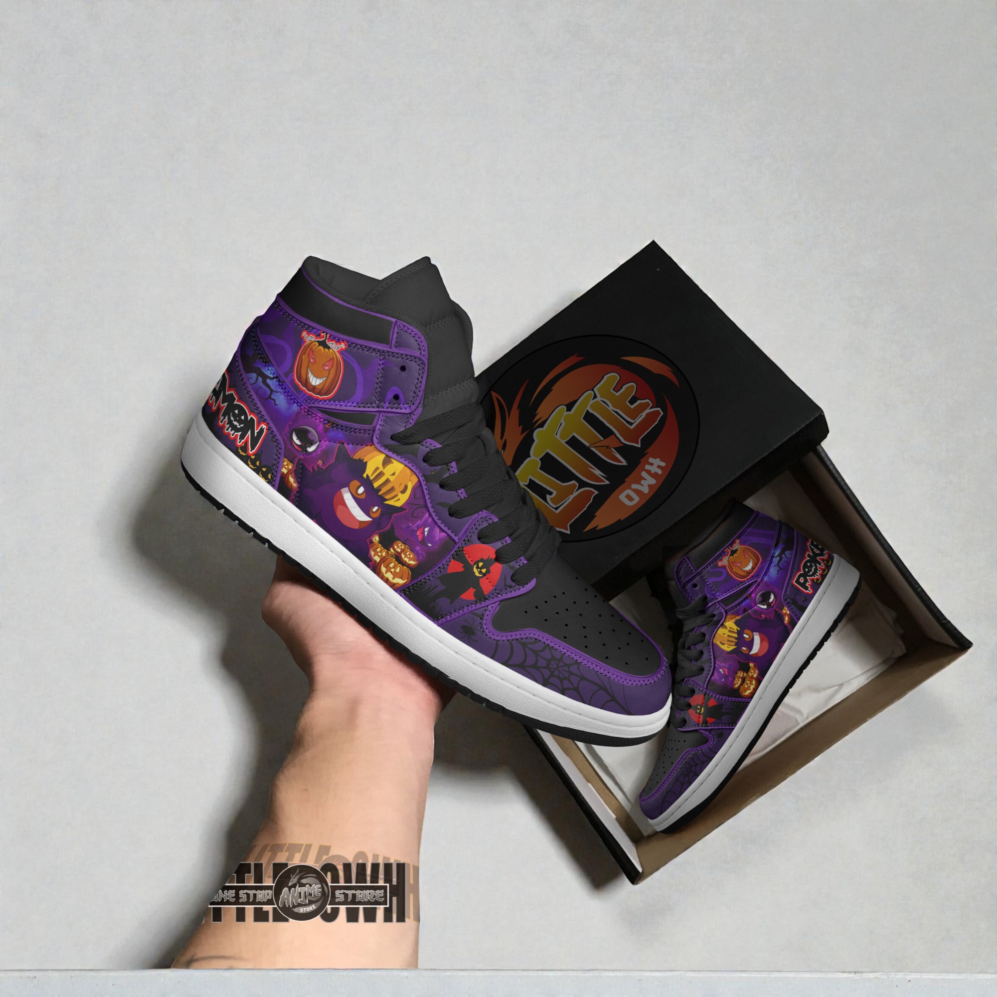 pkm gengar halloween shoes custom anime boot sneakers 2 jwkwvu