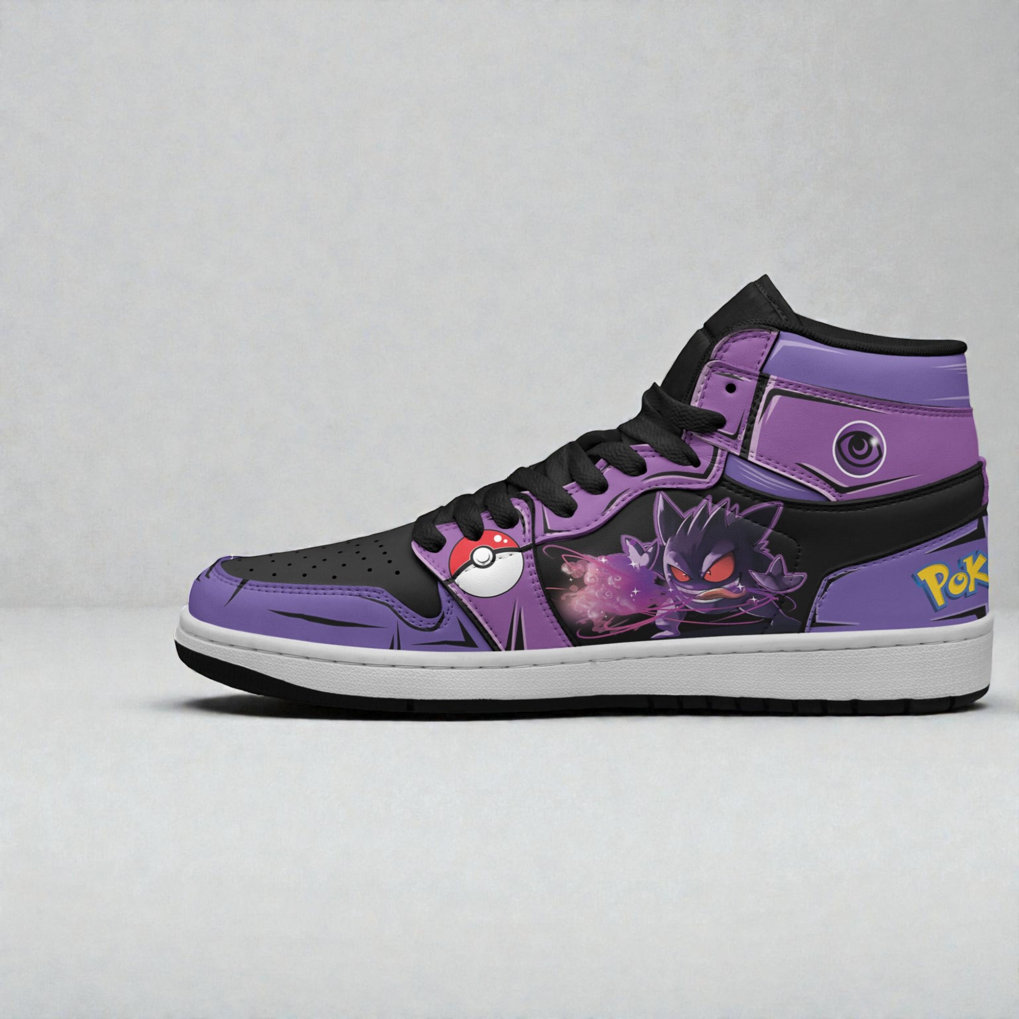 pkm gengar shoes custom anime boot sneakers 2 piru3v