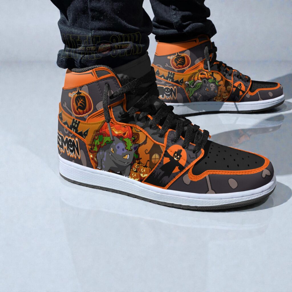 pkm halloween custom shoes anime bulbasaur boot sneakers 1 sf3zda