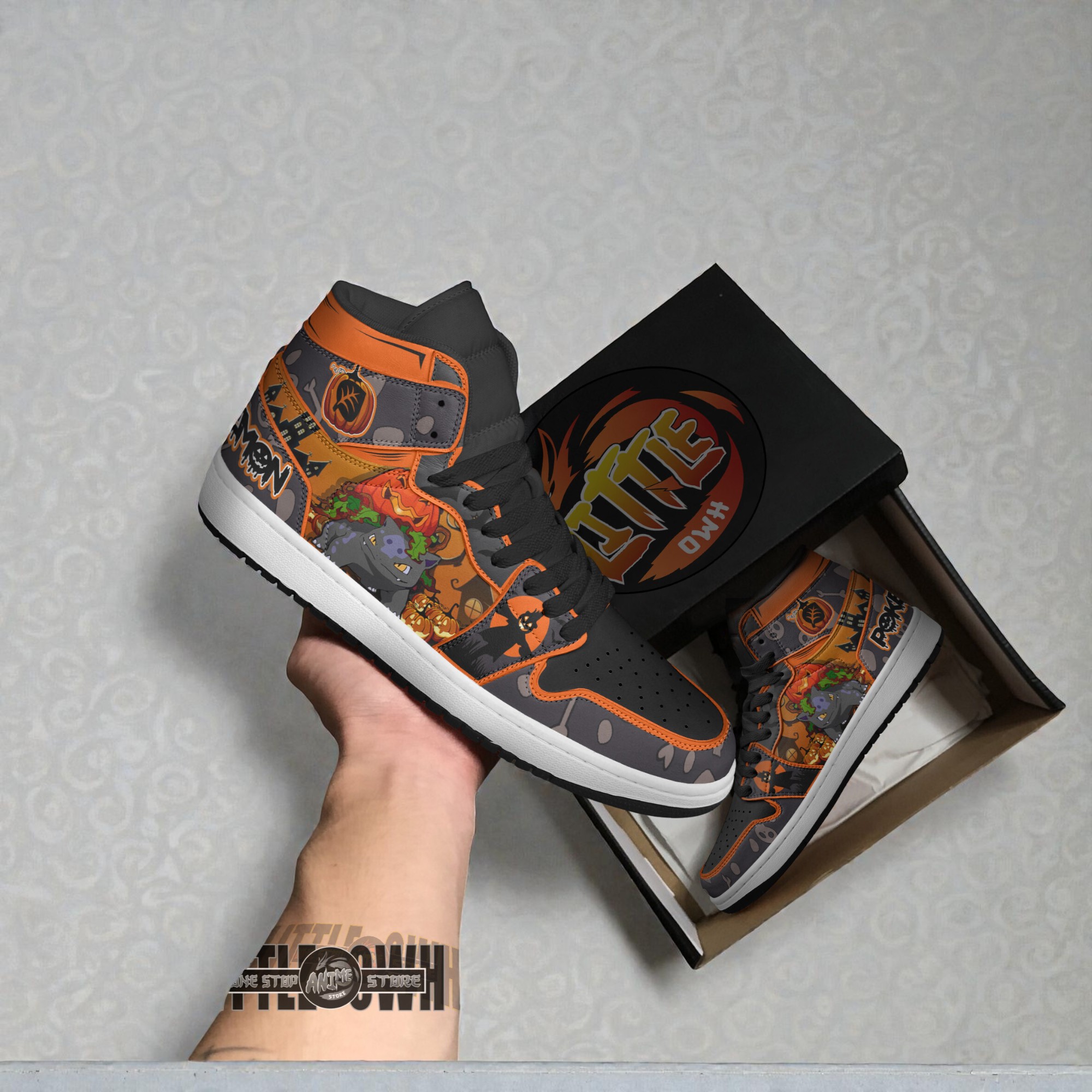 pkm halloween custom shoes anime bulbasaur boot sneakers 2 zeljya