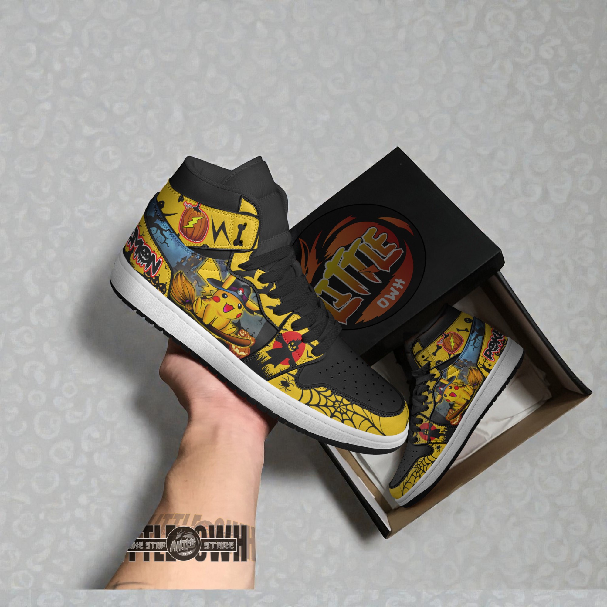 pkm halloween shoes anime custom pikachu boot sneakers 2 zigzlo