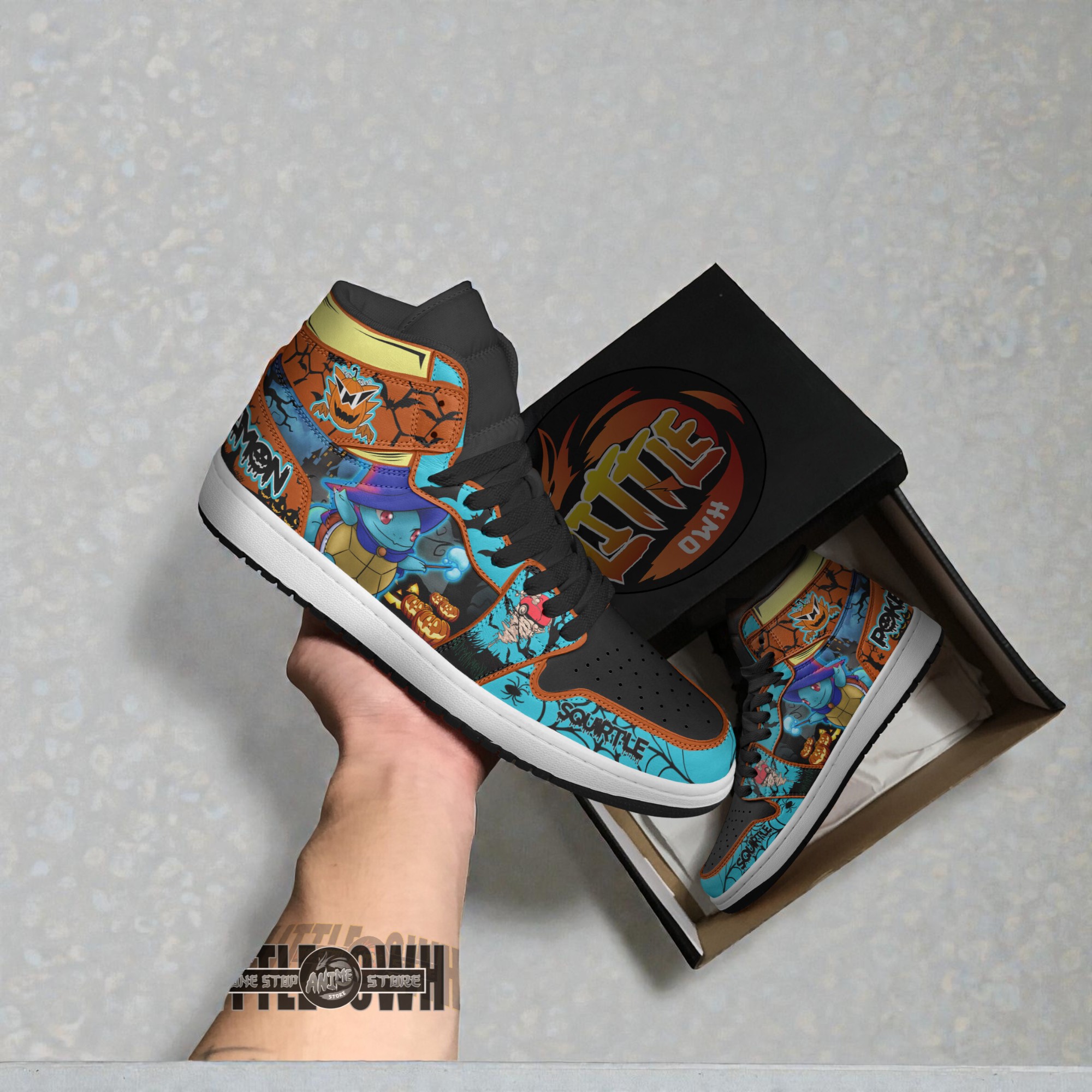 pkm squirtle halloween boot sneakers custom anime shoes 2 zbb2qt