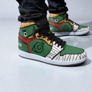 rock lee unifrom cosplay shoes naruto anime custom jordan sneaker boots 1 ncwztq