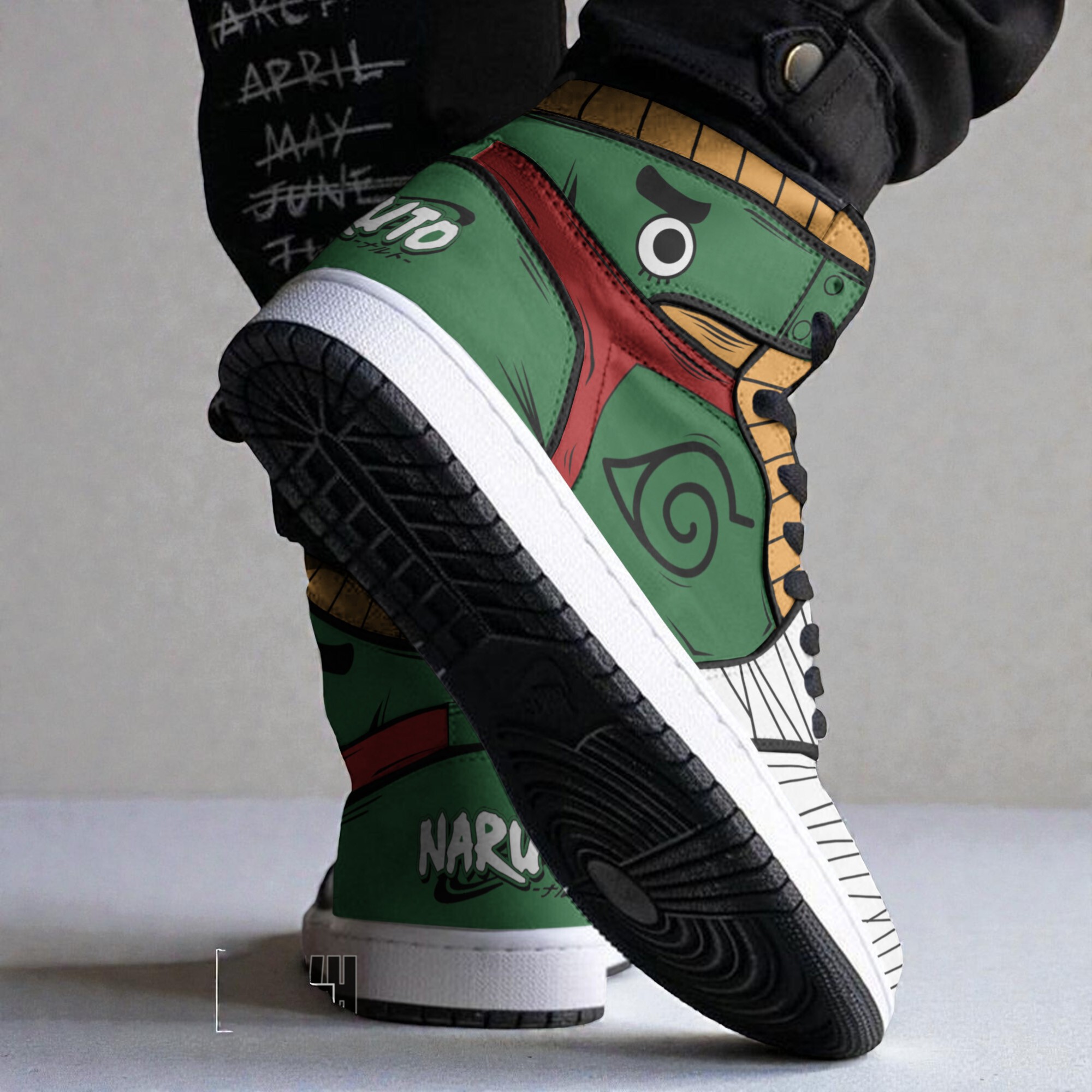 rock lee unifrom cosplay shoes naruto anime custom jordan sneaker boots 2 dwvdcu