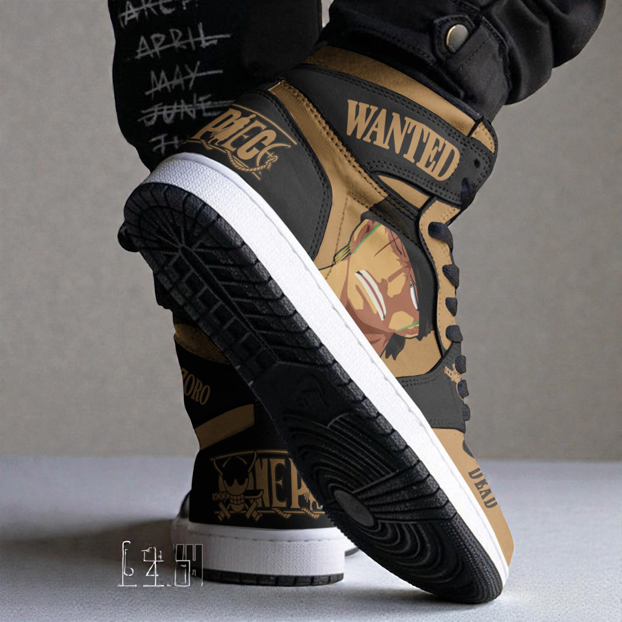 roronoa zoro wanted custom shoes one piece anime jordan sneaker boots 2 v1fg1i