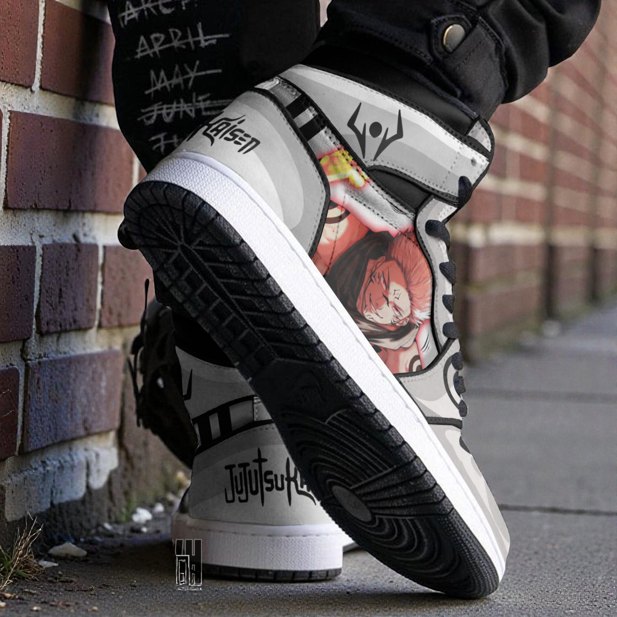 ryoumen sukuna shoes custom jujutsu kaisen anime boots sneakers 2 u8ii2w