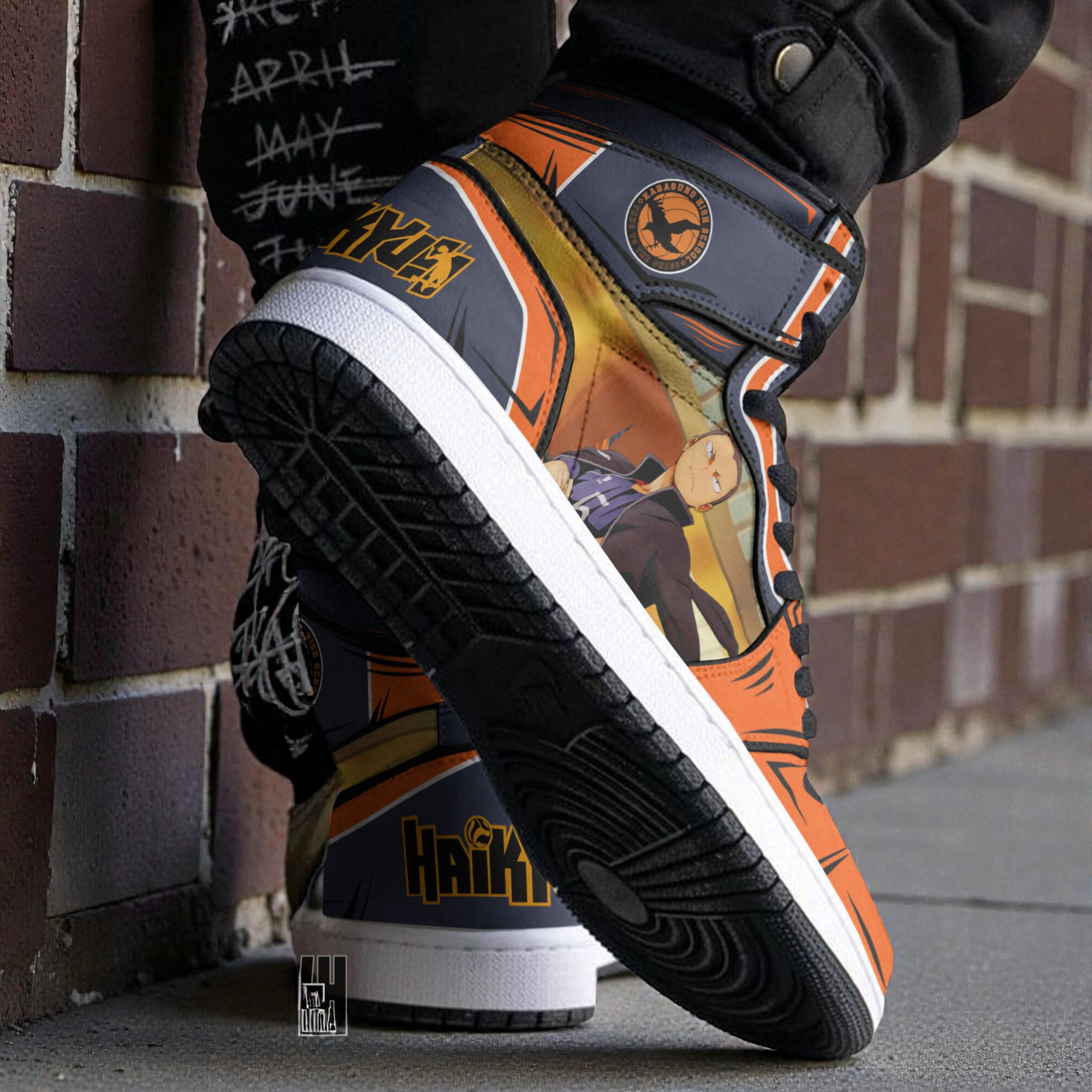 ryunosuke tanaka shoes custom karasuno high haikyuu anime jordan sneaker boots 2 p7g02p