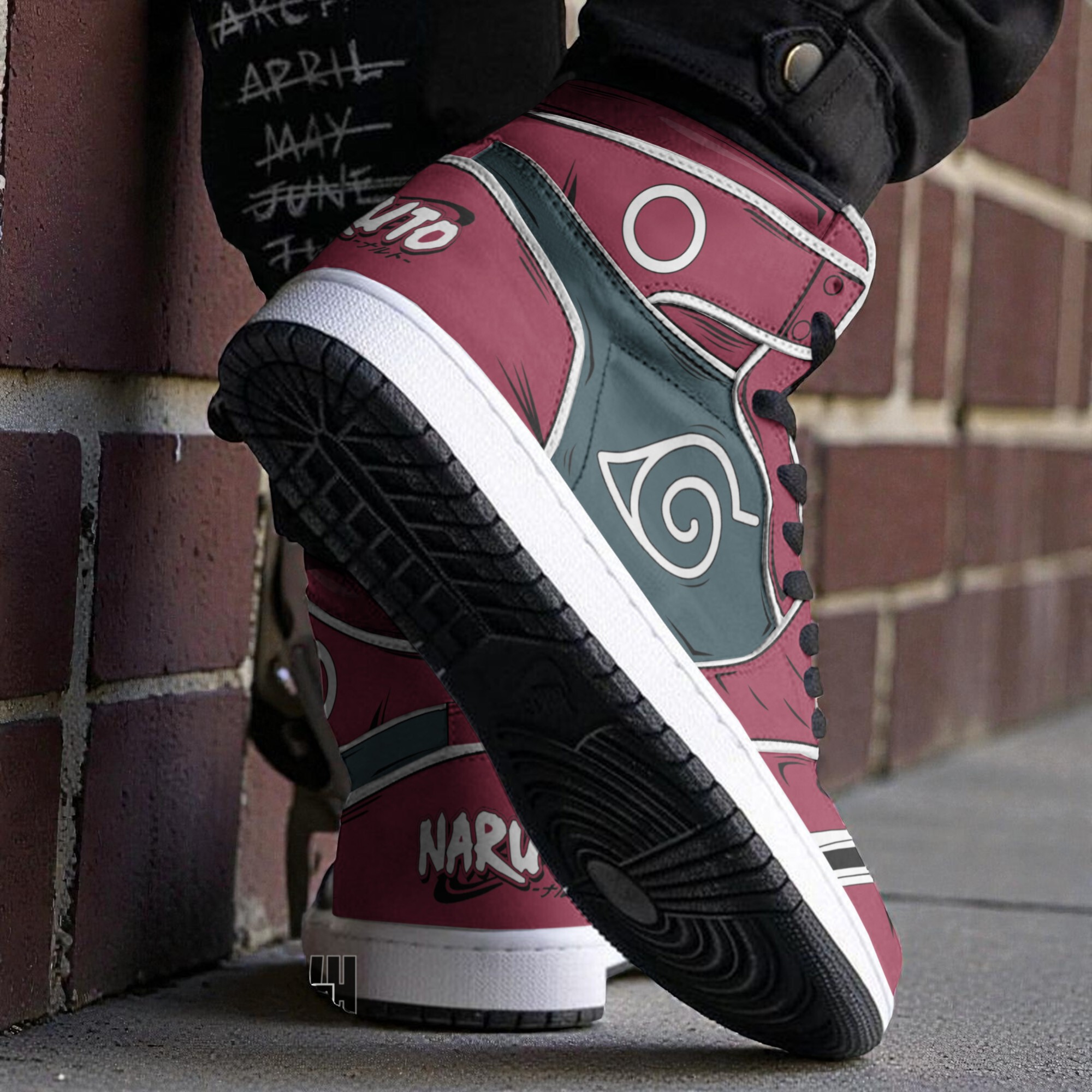 sakura unifrom cosplay jordan sneaker boots naruto anime custom shoes 2 qwxmrh