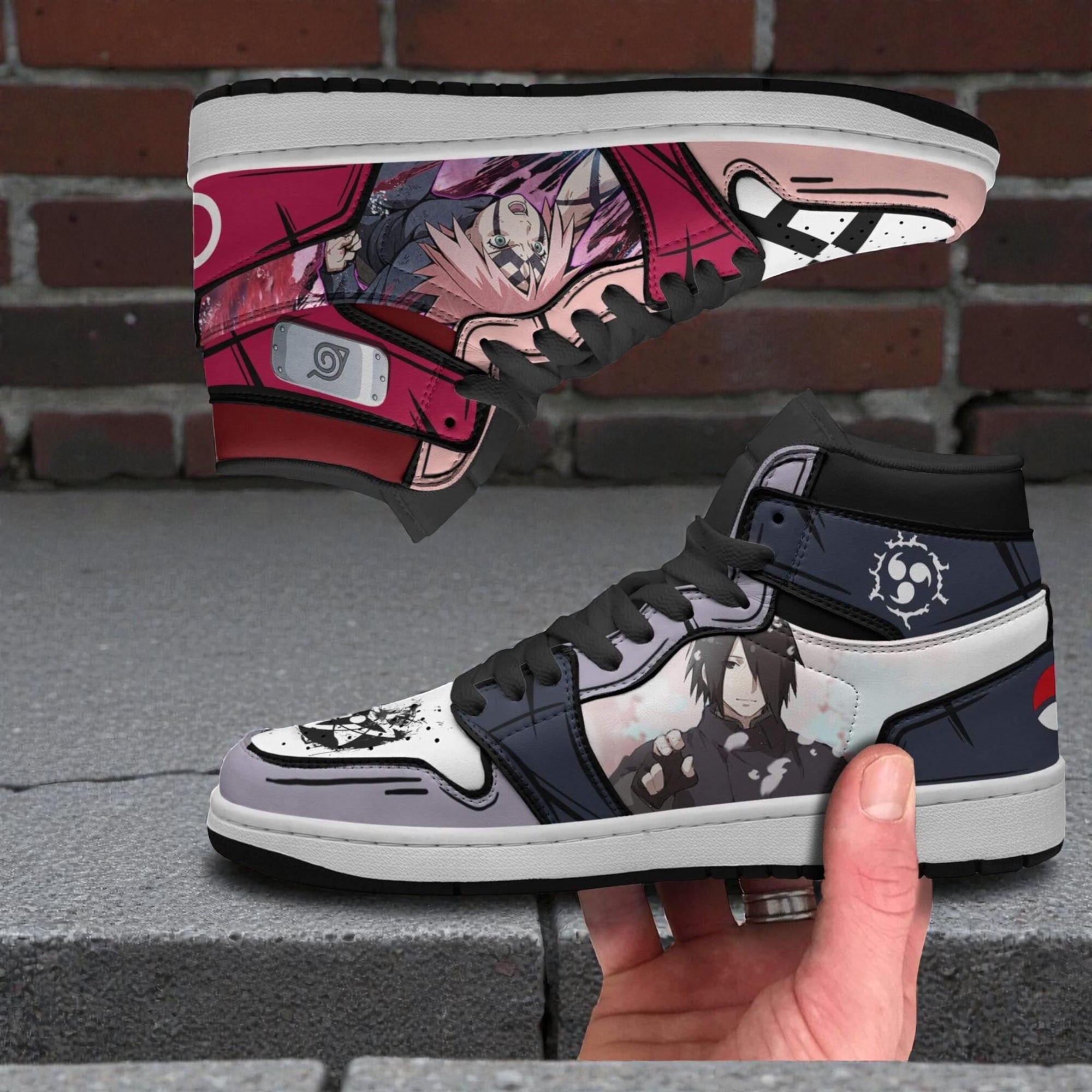 sasuke x sakura jordan sneaker boots custom naruto anime shoes 2 xvhypo