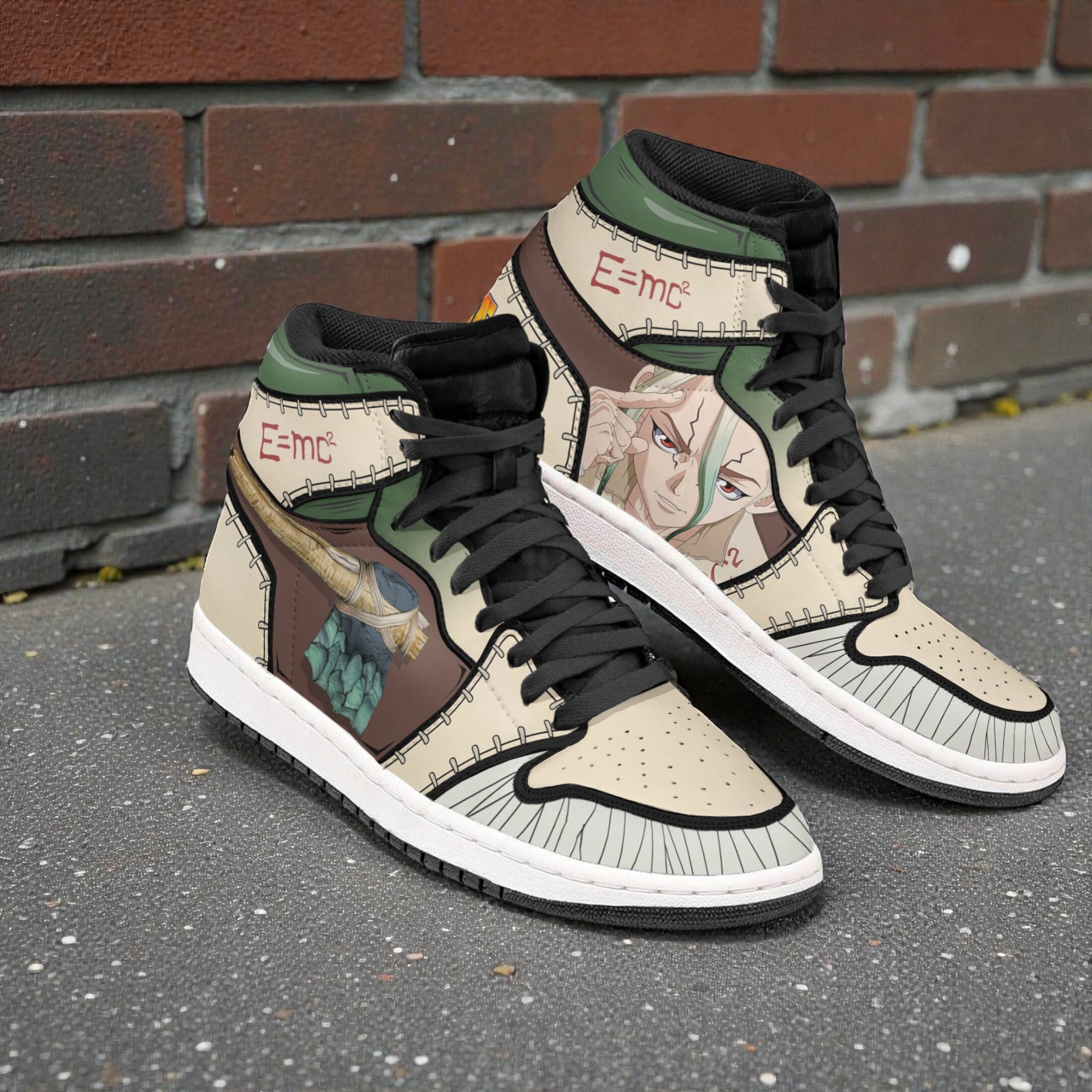 senku ishigami shoes custom dr. stone anime jordan sneaker boots 2 g8xiiv